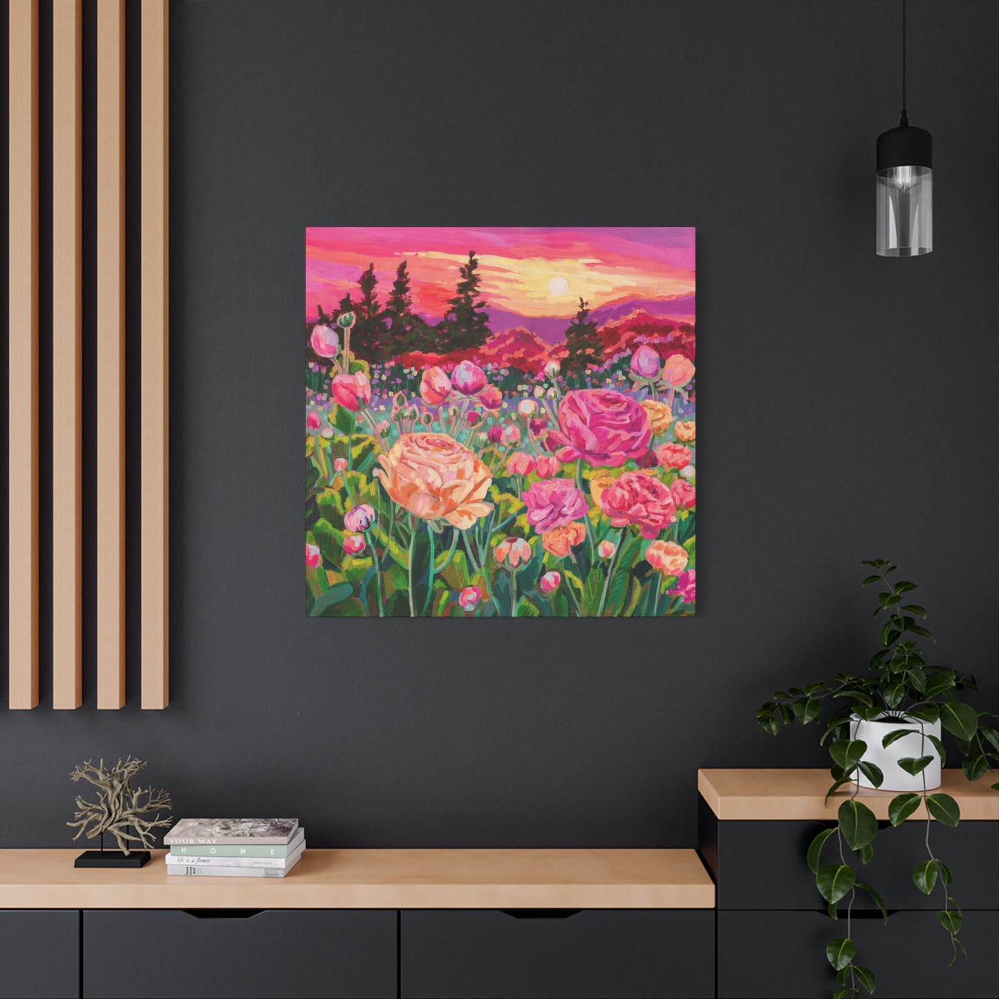 Wonder garden series- ranunculus—Matte Canvas, Stretched, 1.25"