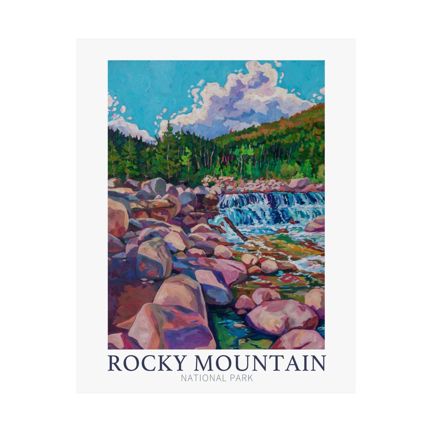 NP-10 | Rocky Mountain National Park fine art print, Colorado outdoor adventure lover souvenir poster, artist Heather Nagy