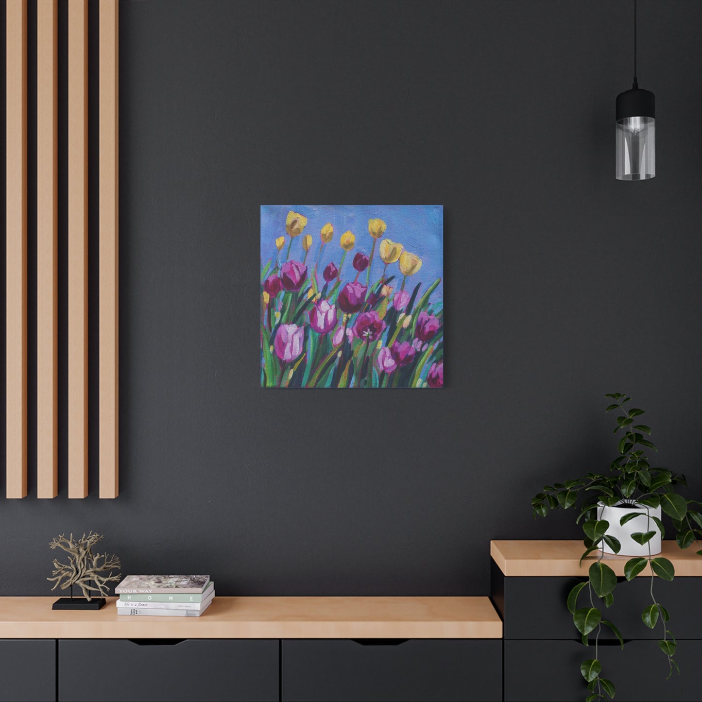 Tulip time floral—Matte Canvas, Stretched, 1.25"