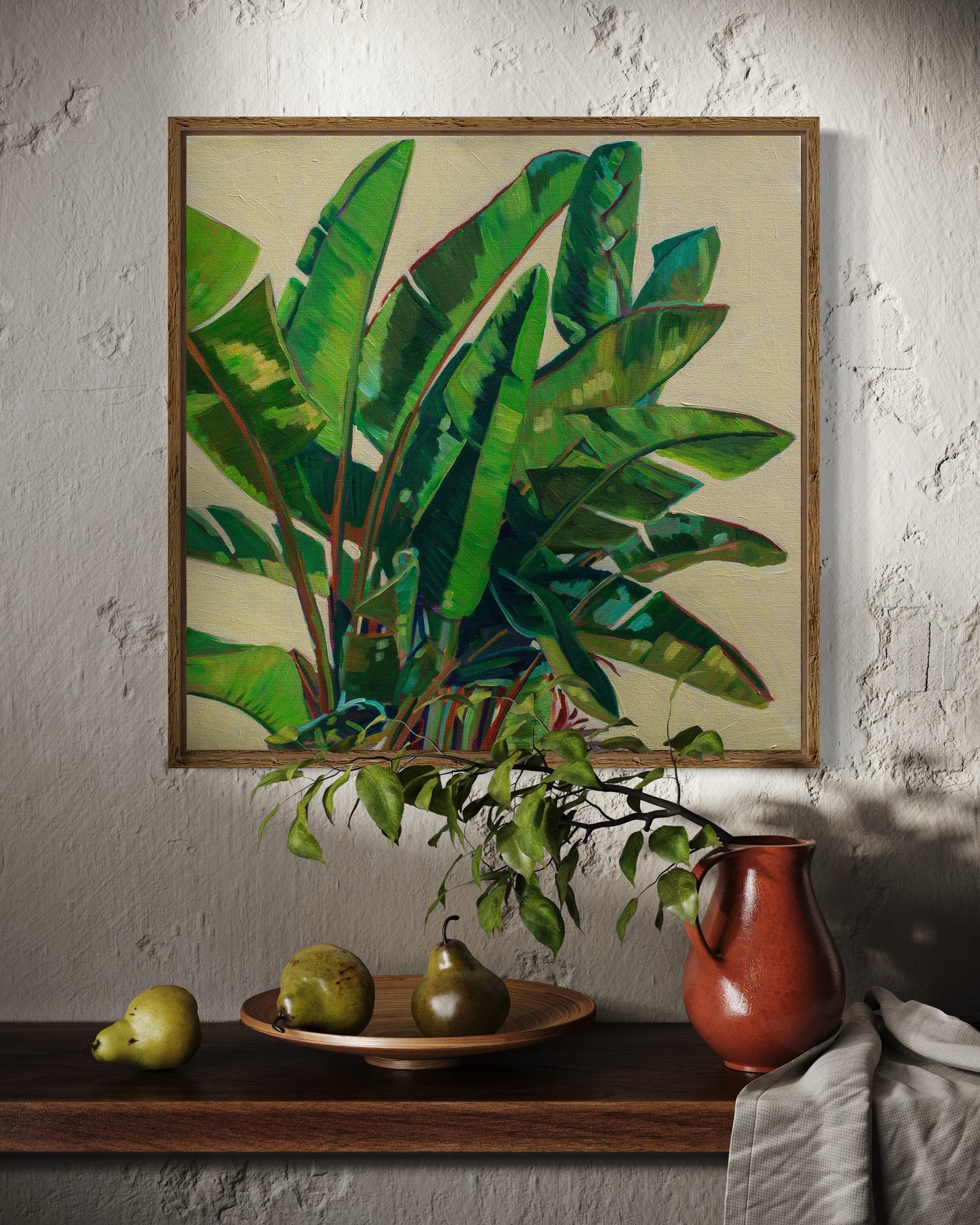 Palm detail #13 (Banana tree) original painting