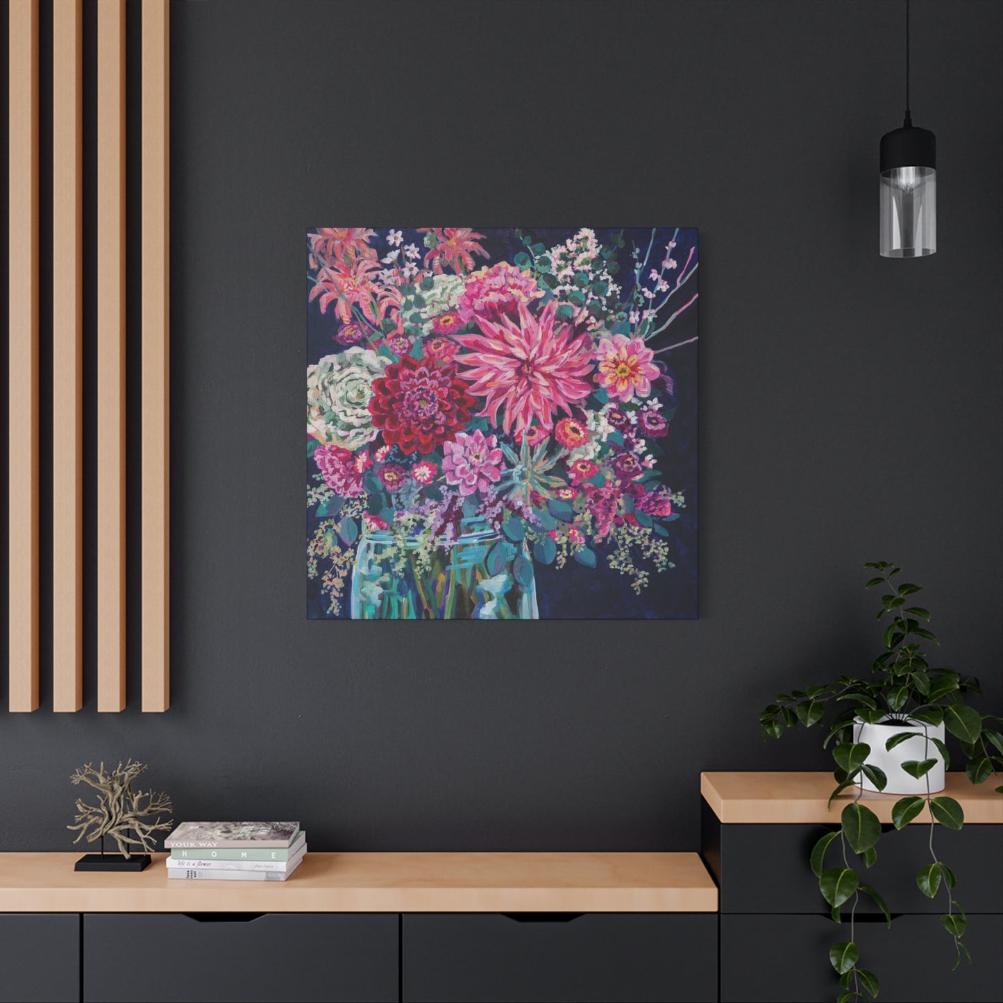 Warm Winter Floral Still Life —Matte Canvas, Stretched, 1.25"