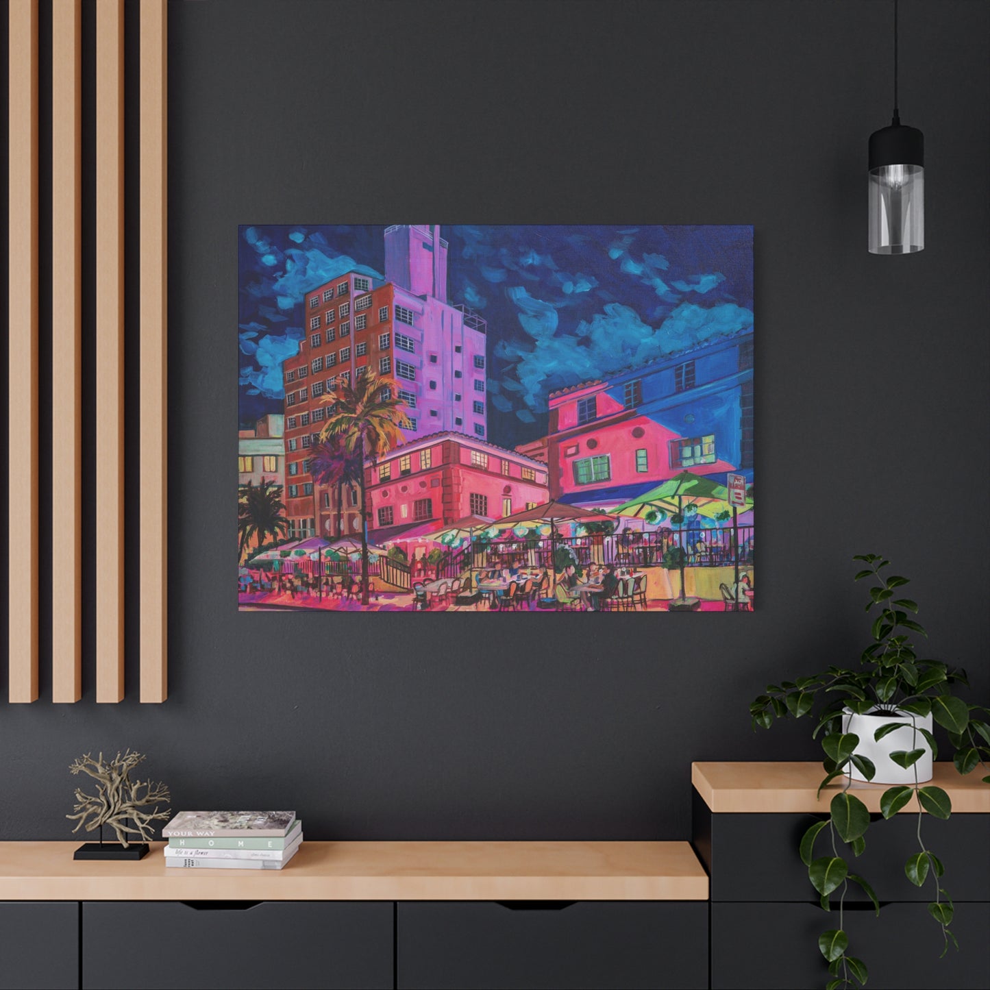 Les Deux Fontaines and the Tides South Beach Condo Miami—Matte Canvas, Stretched, 1.25"