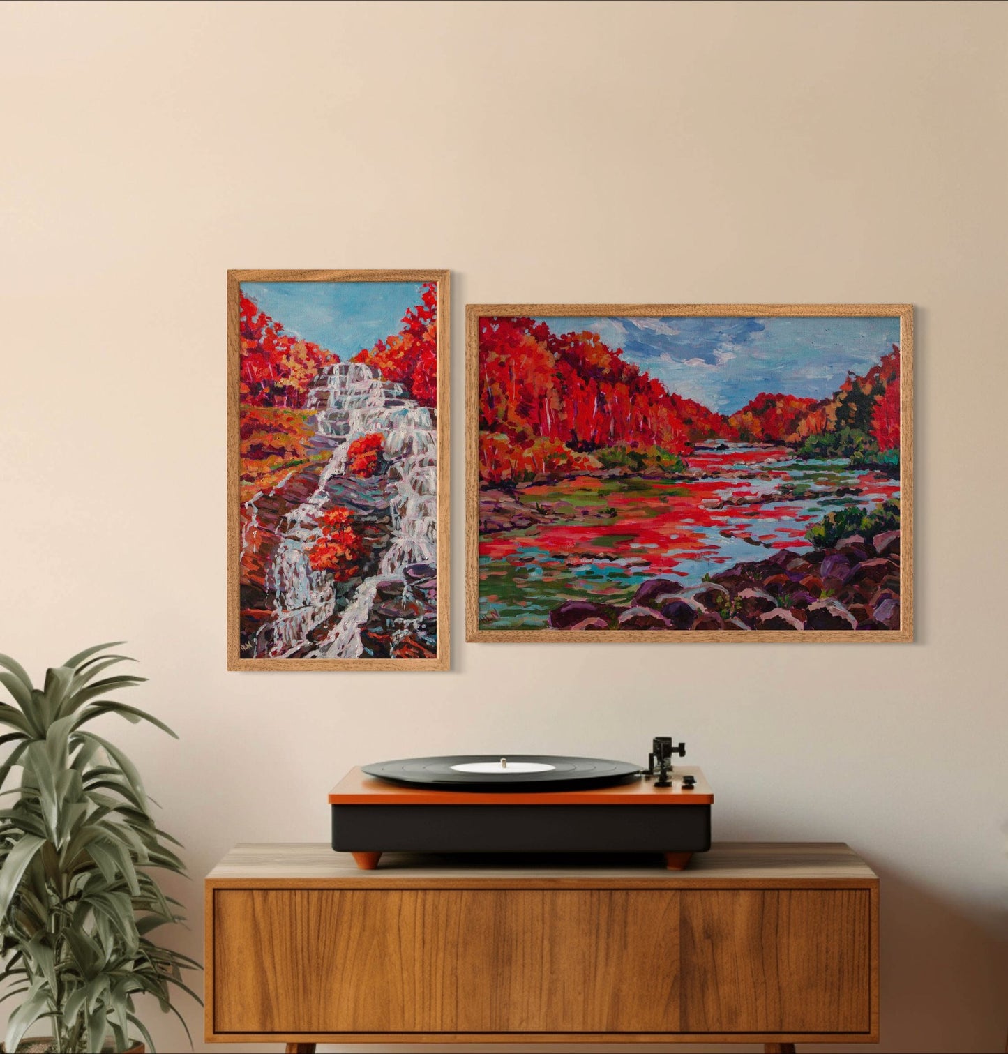 Autumn Colors on the River original painting