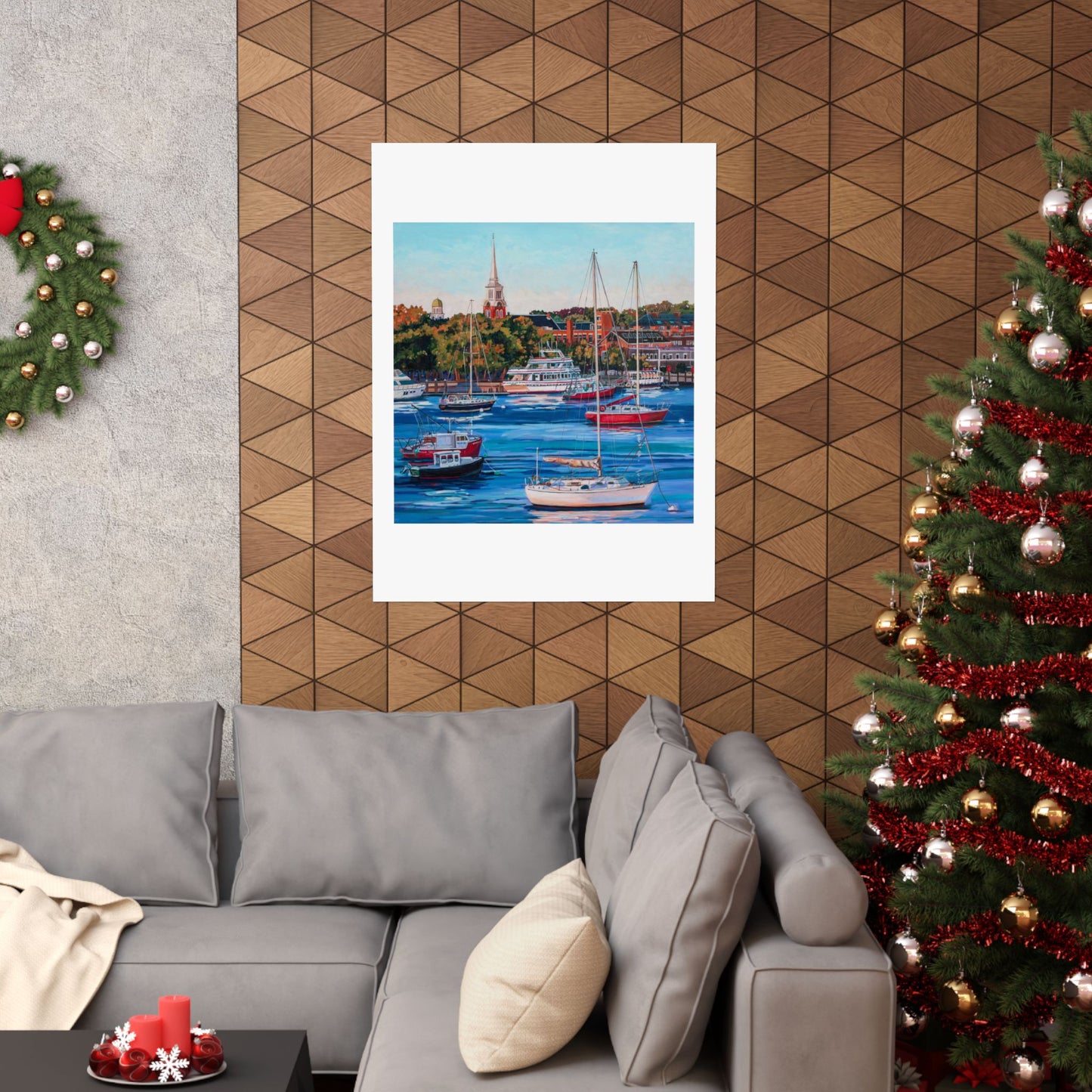 Newburyport Harbor— Matte Paper Poster Reproduction