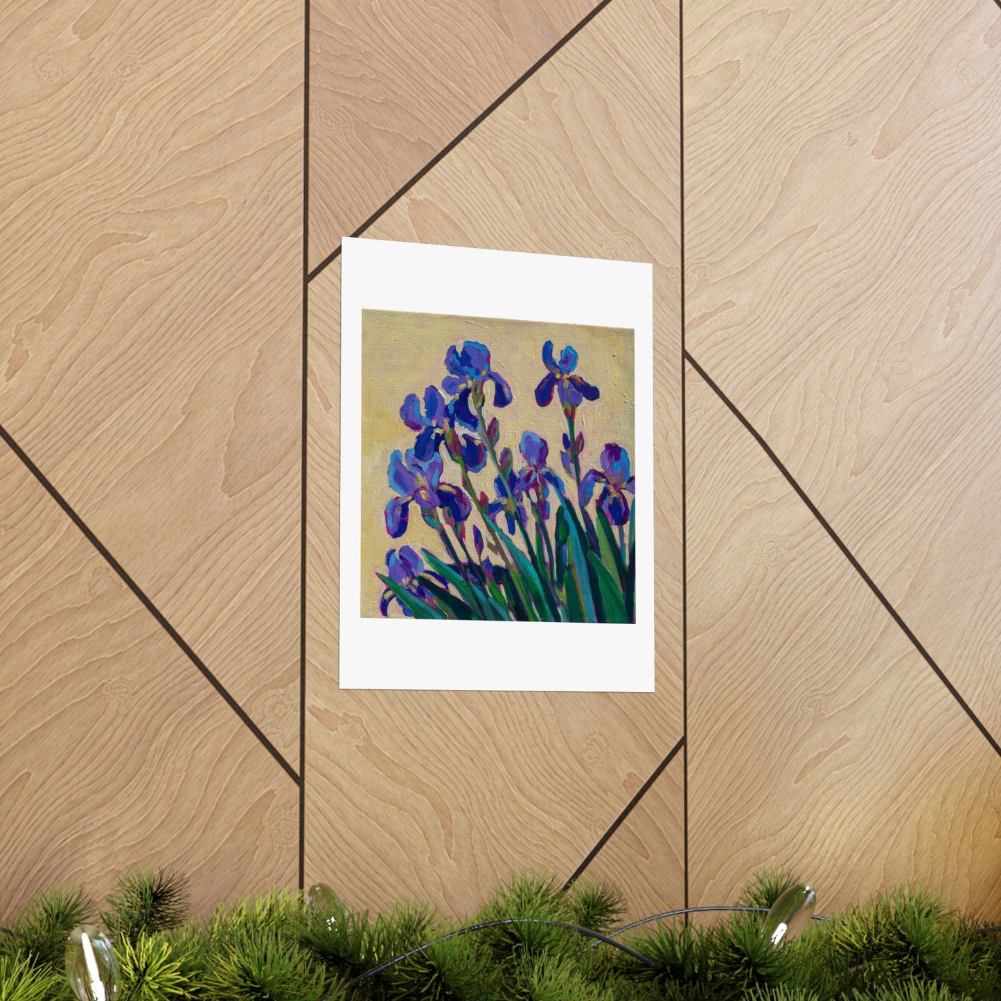 Purple Iris— Matte Paper Poster Reproduction
