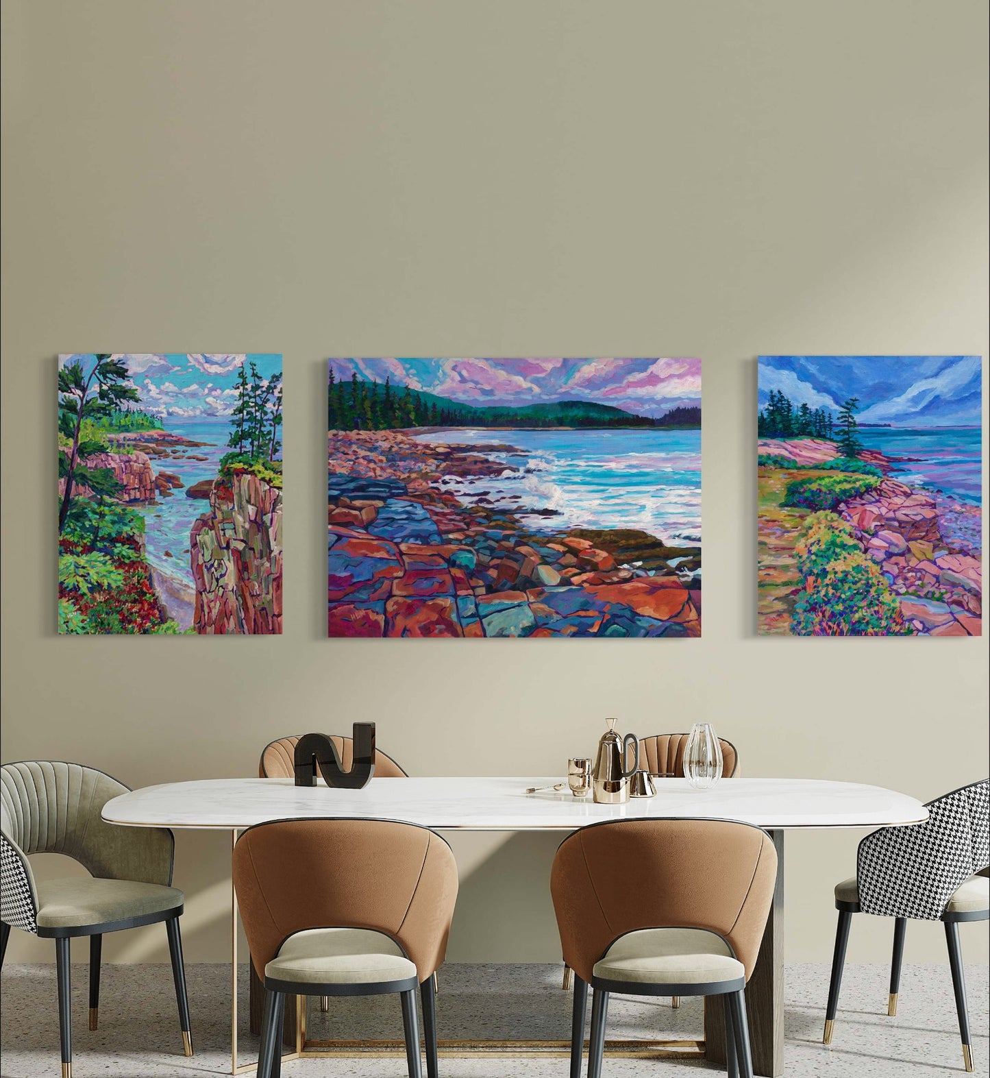 Incoming Tide on Schoodic Acadia original painting