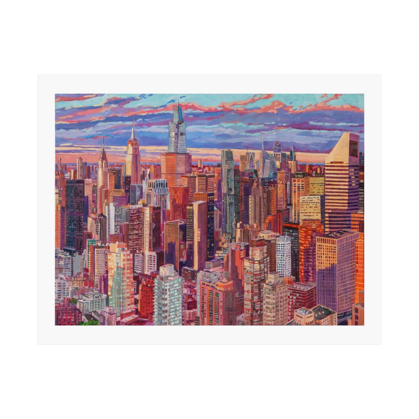 Midtown Manhattan Sunrise- right panel—Matte Horizontal Posters