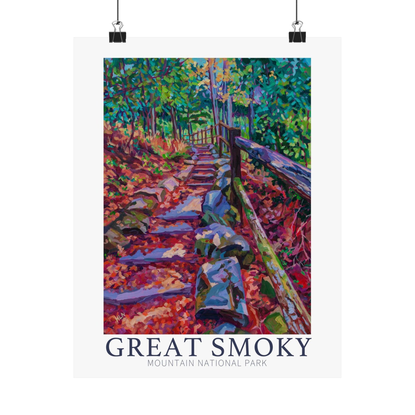 NP-9 | Great Smoky Mountains National Park Fine Art Print, Gatlinburg, TN, outdoor lover, adventure souvenir poster, artist Heather Nagy