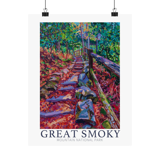 NP-9 | Great Smoky Mountains National Park Fine Art Print, Gatlinburg, TN, outdoor lover, adventure souvenir poster, artist Heather Nagy