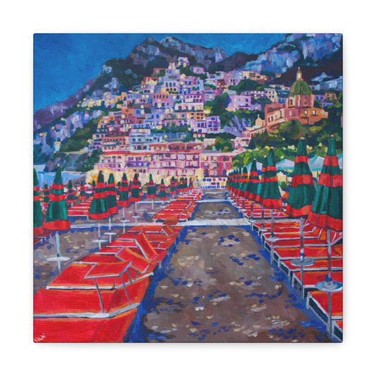 Positano at Dusk— Gallery Wrapped Canvas Reproduction
