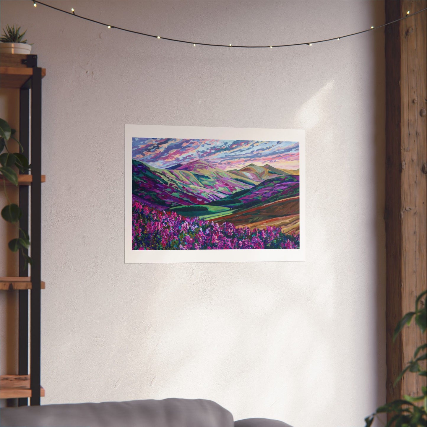 Heather in the Hills, West Linton-Scotland —Matte Horizontal Poster Reproduction