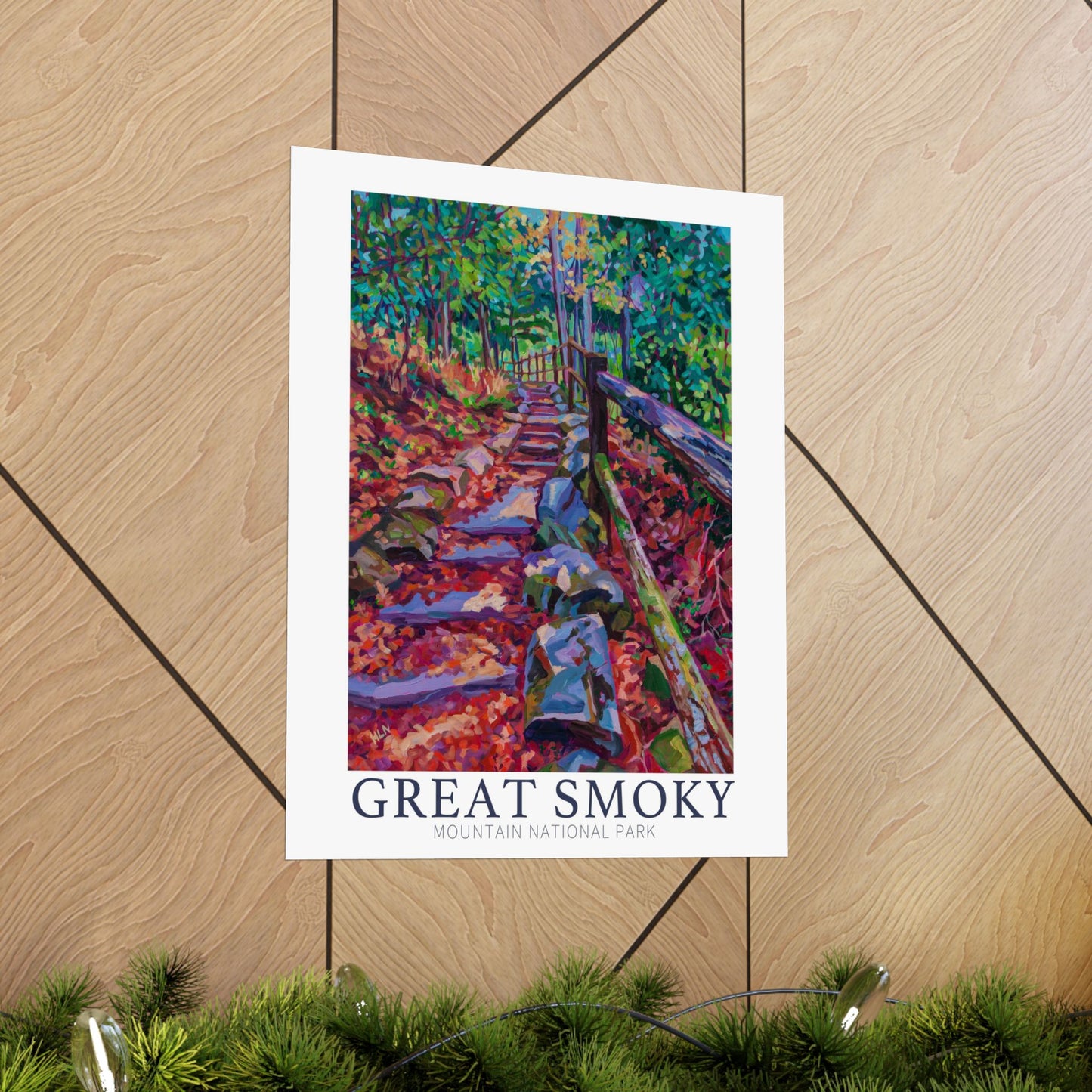 NP-9 | Great Smoky Mountains National Park Fine Art Print, Gatlinburg, TN, outdoor lover, adventure souvenir poster, artist Heather Nagy