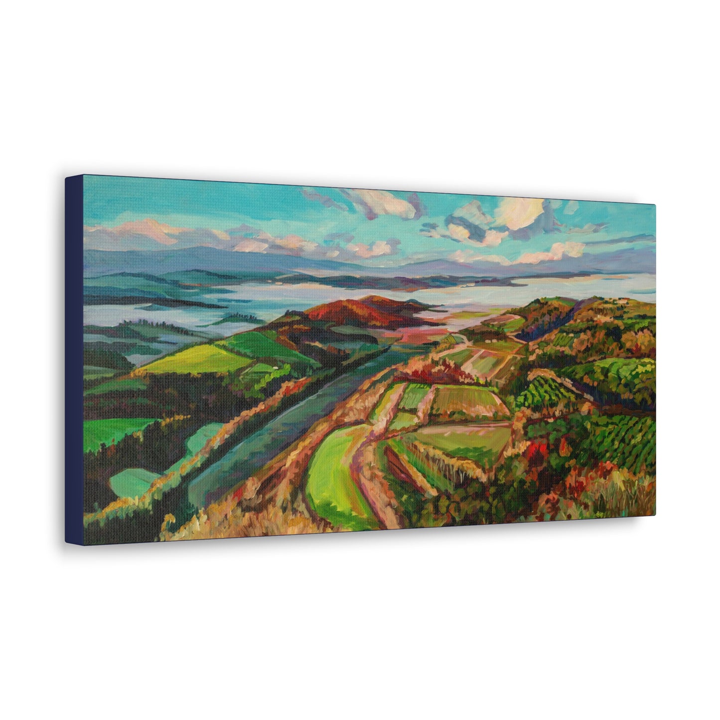 Morning Mist over Tuscany 2— Gallery Wrapped Canvas Reproduction
