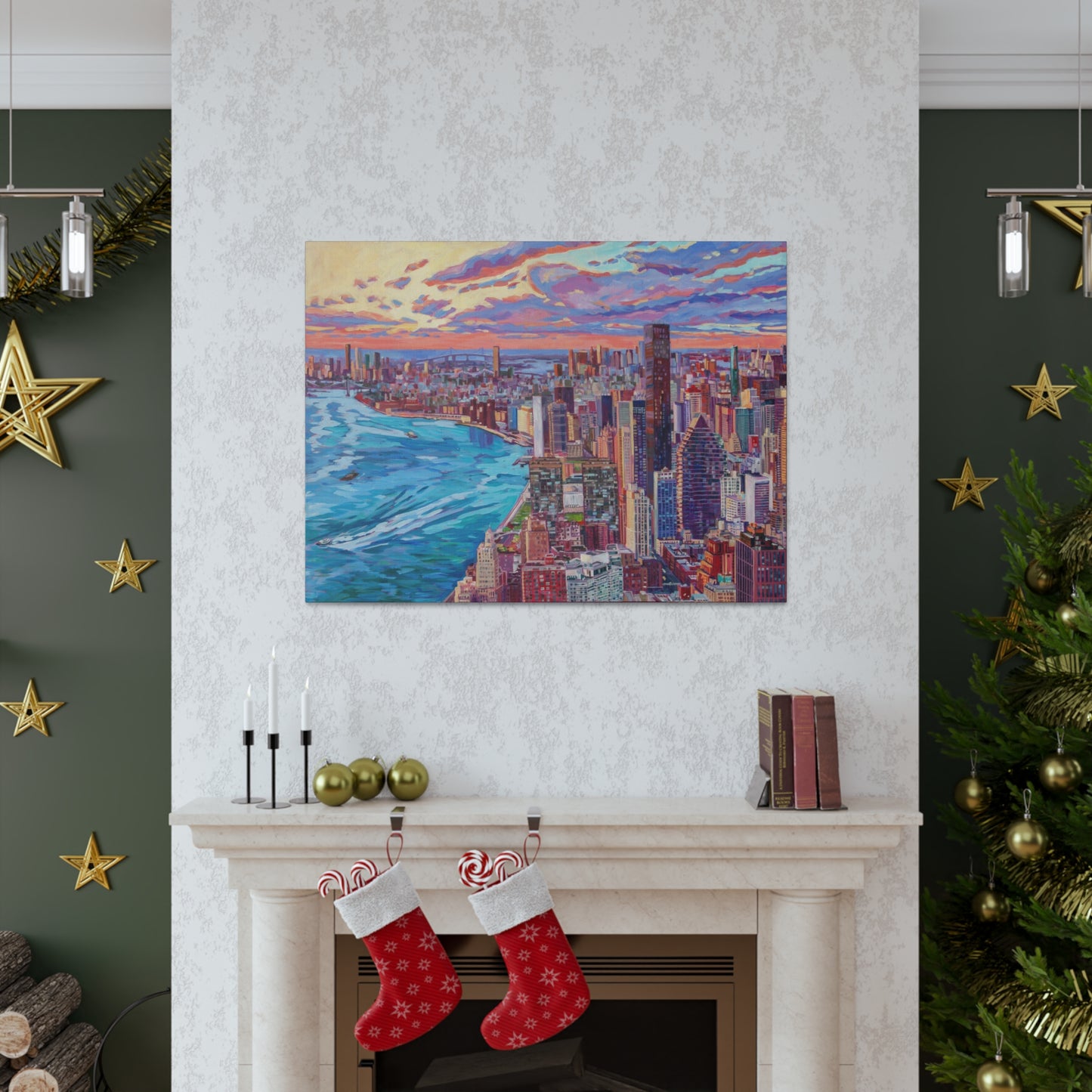 Midtown Manhattan Sunrise- left panel— Gallery Wrapped Canvas Reproduction