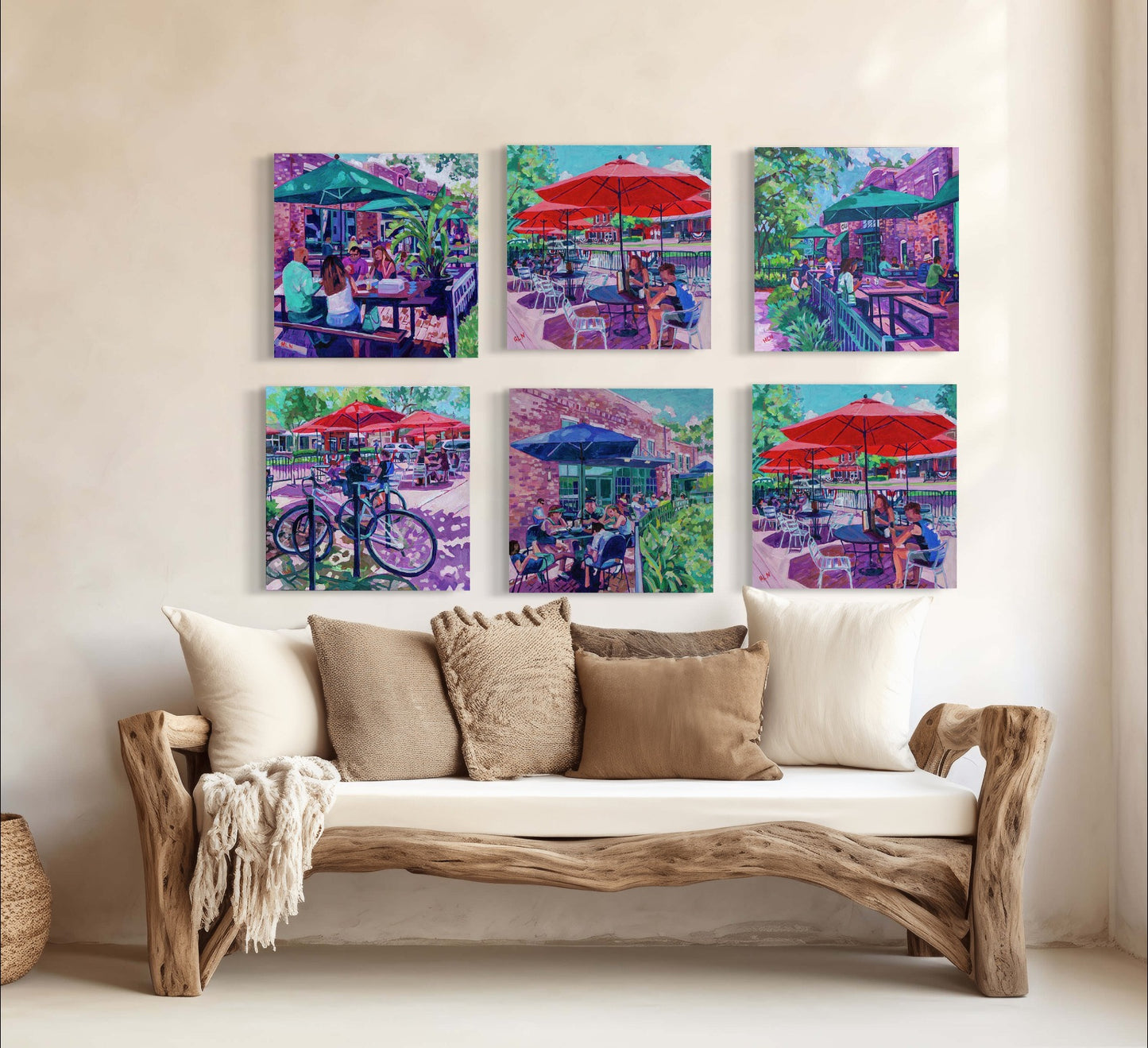 Socializing Series #5 Winter Garden original painting