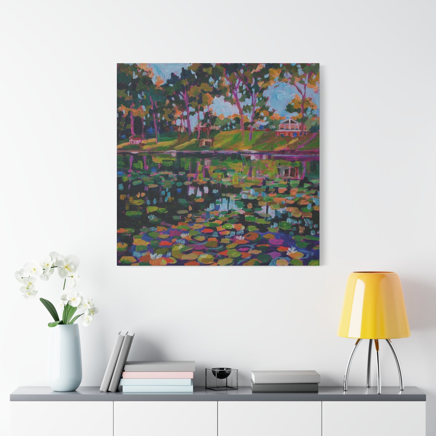 Lily pads on Pine Hill Lake—Matte Canvas, Stretched, 1.25"