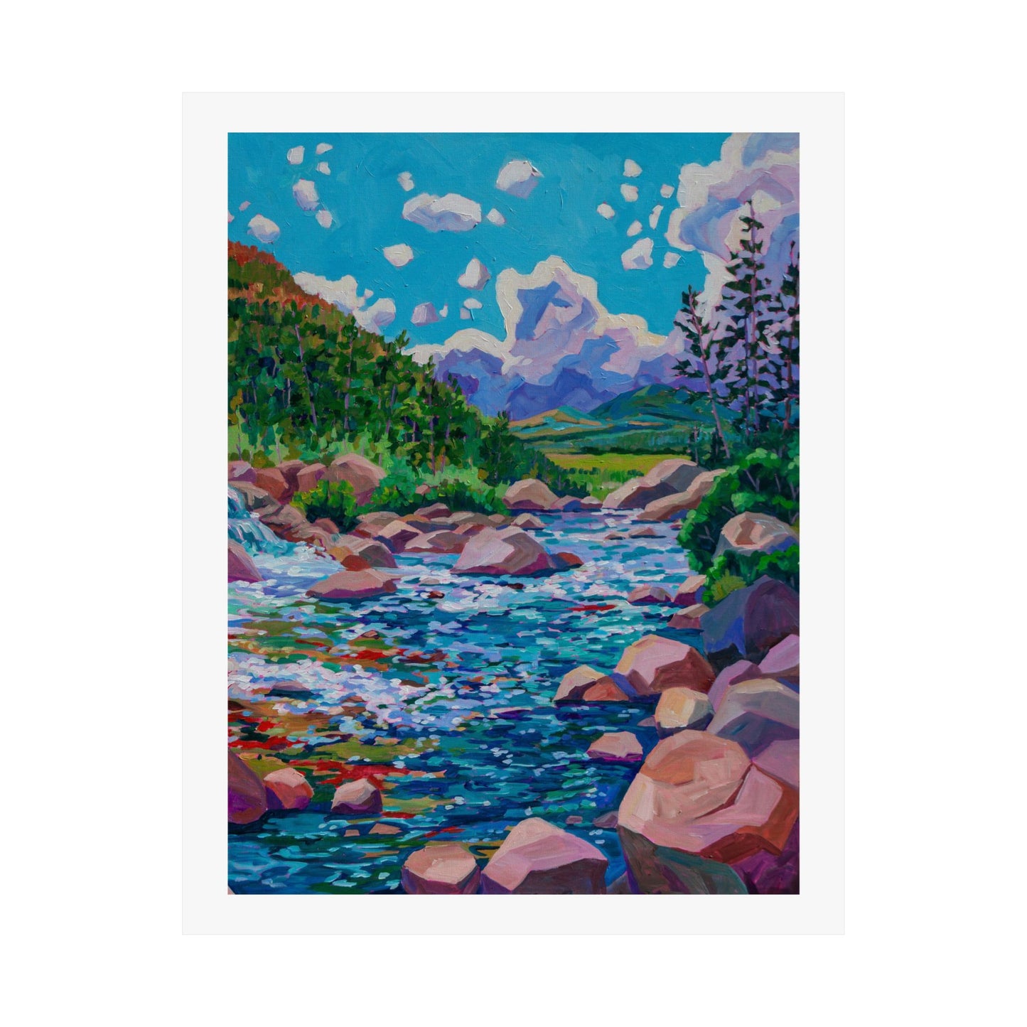 Alpine Falls right— Fine Art Matte Paper Reproduction
