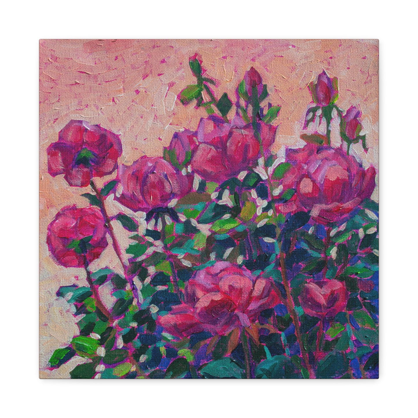 Rose Color glasses Floral —Matte Canvas, Stretched, 1.25"