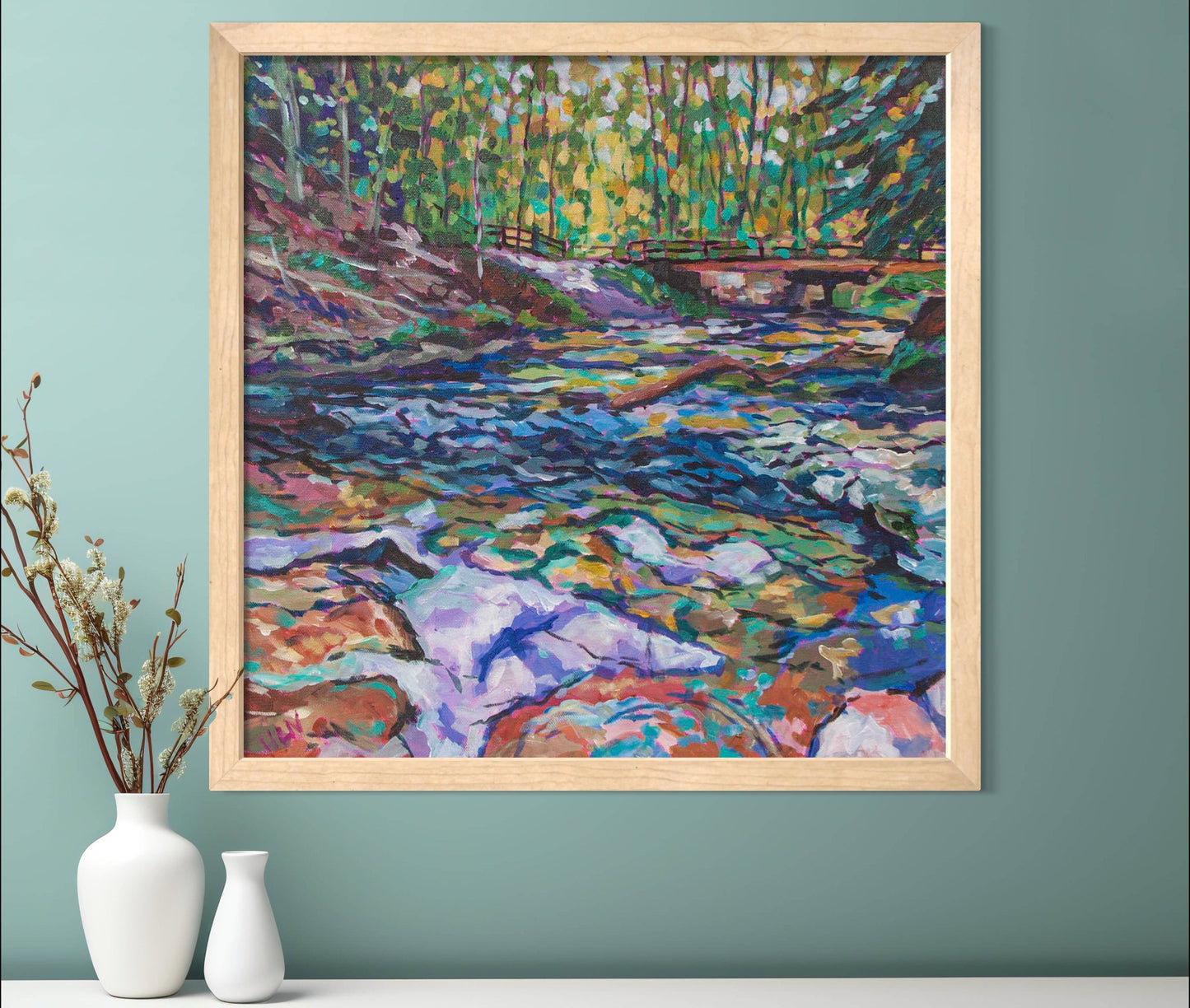Cuyahoga Bridal Veil falls original painting