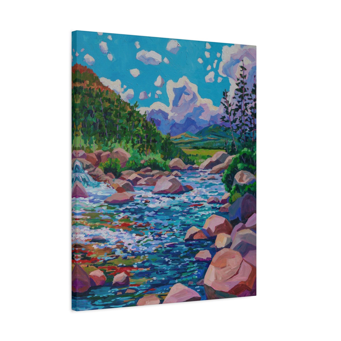 Alpine Falls Left—Matte Canvas, Stretched, 1.25"