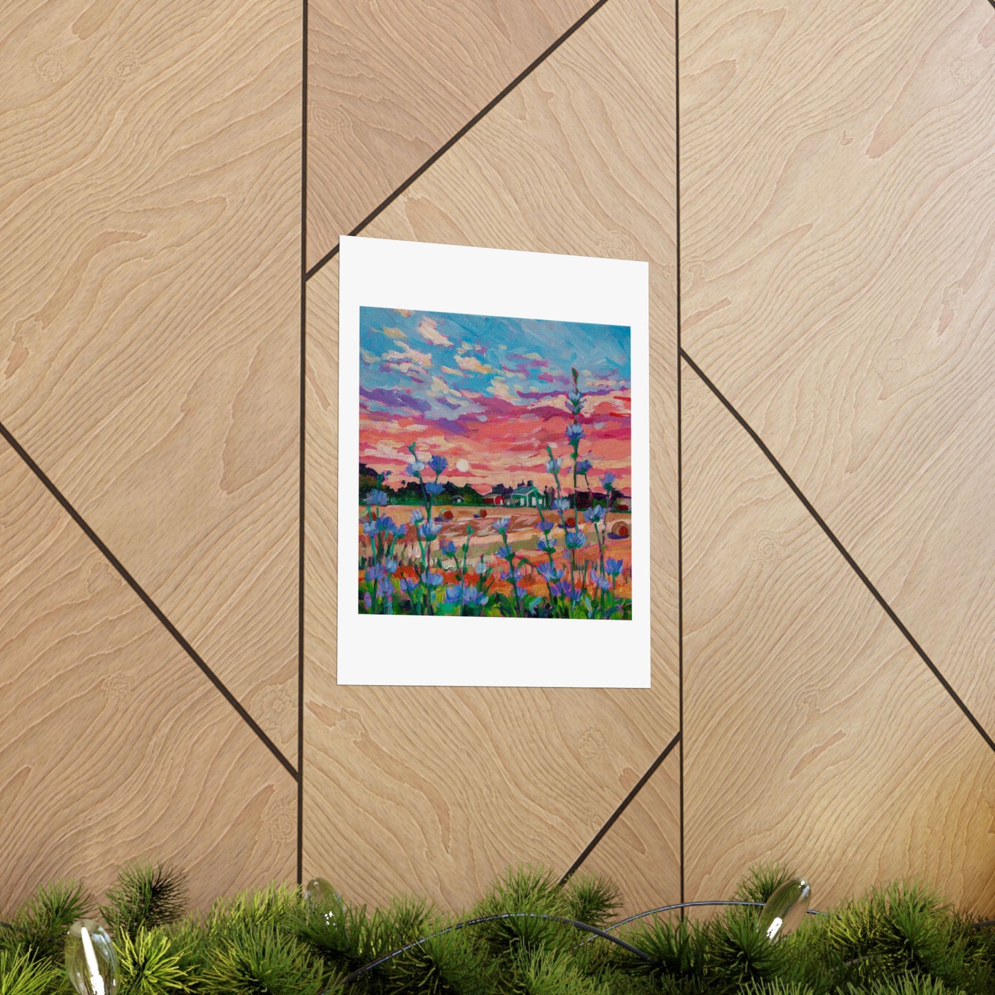 Chicory at Sunrise— Matte Paper Poster Reproduction