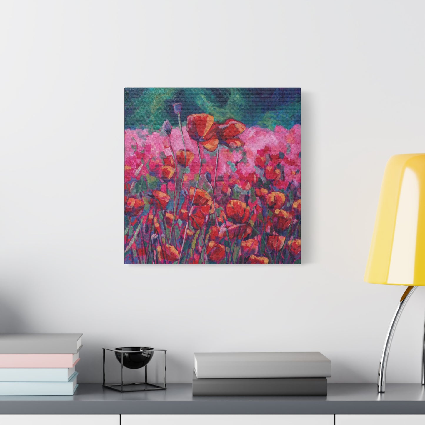 Poppies Floral —Matte Canvas, Stretched, 1.25"
