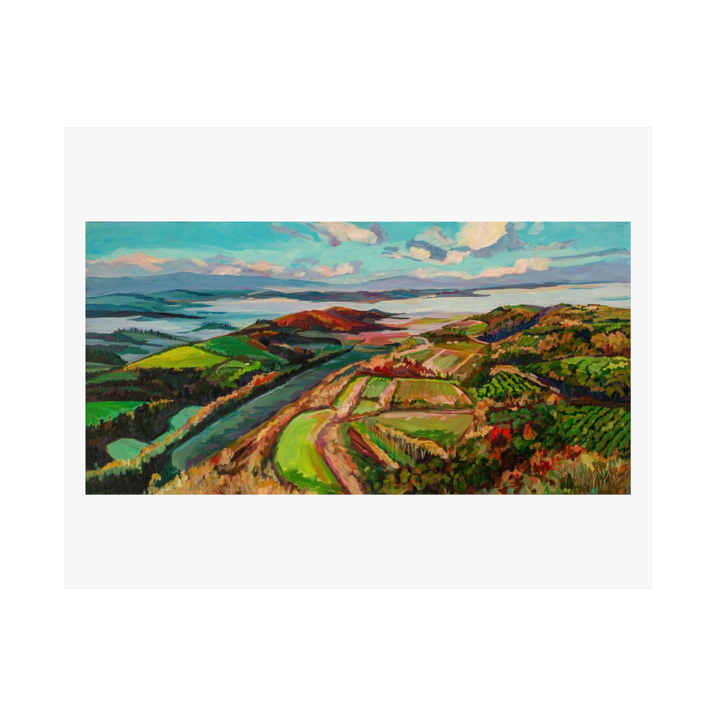 Morning Mist over Tuscany 2—Matte Horizontal Poster Reproduction