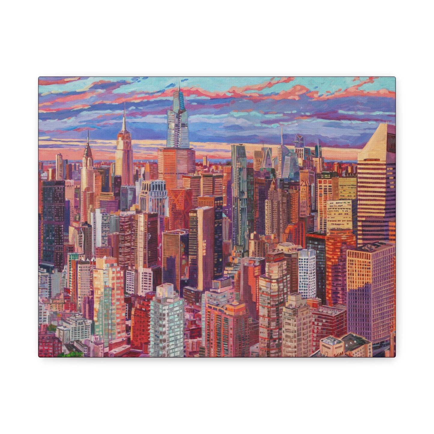 Midtown Manhattan Sunrise-right panel— Gallery Wrapped Canvas Reproduction
