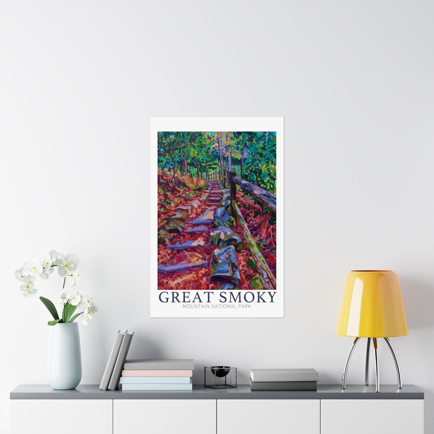 NP-9 | Great Smoky Mountains National Park Fine Art Print, Gatlinburg, TN, outdoor lover, adventure souvenir poster, artist Heather Nagy