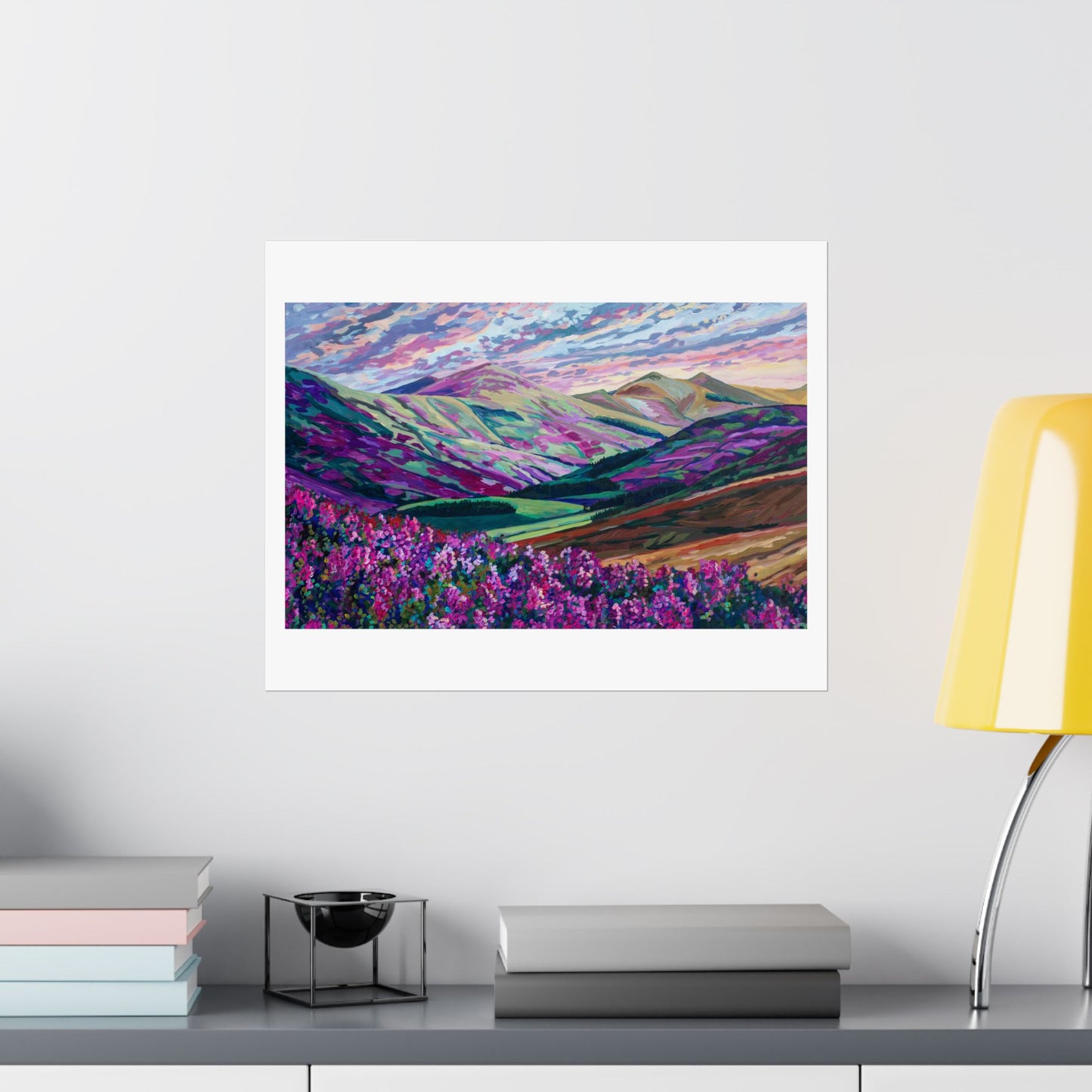 Heather in the Hills, West Linton-Scotland —Matte Horizontal Poster Reproduction