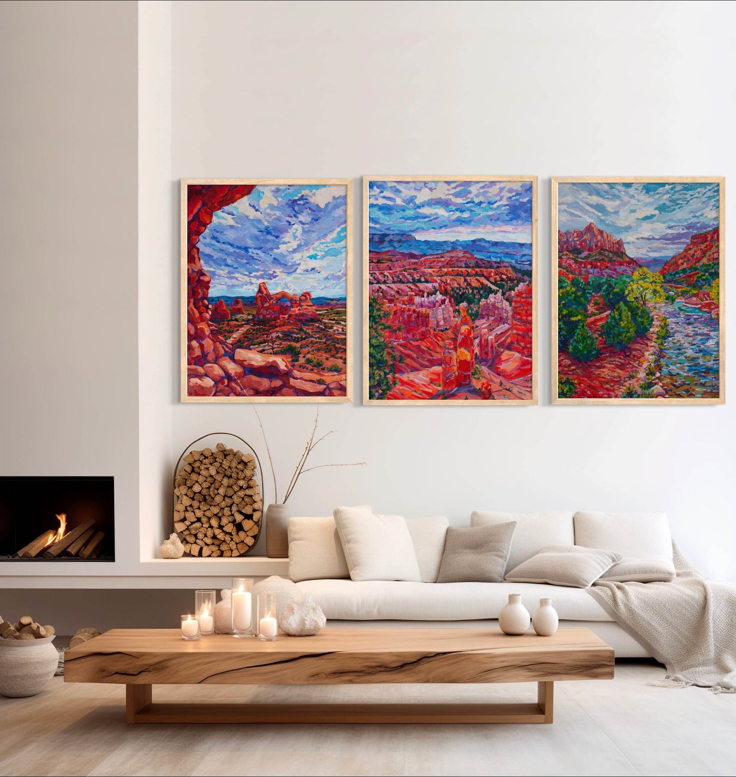 Sunset over the Watchman, Zion original painting
