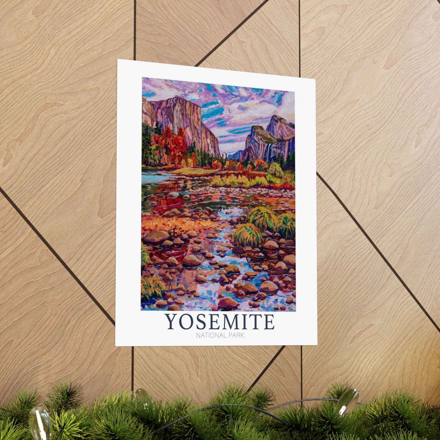 NP-11 | Yosemite National Park fine art print, California outdoor adventure lover souvenir poster, artist Heather Nagy