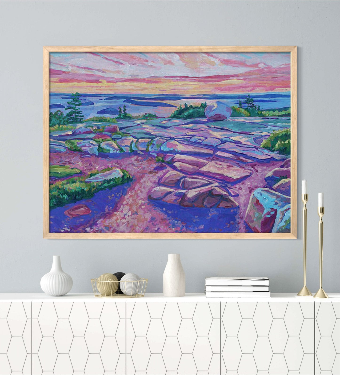 Cadillac Summit Sunrise, Acadia original painting