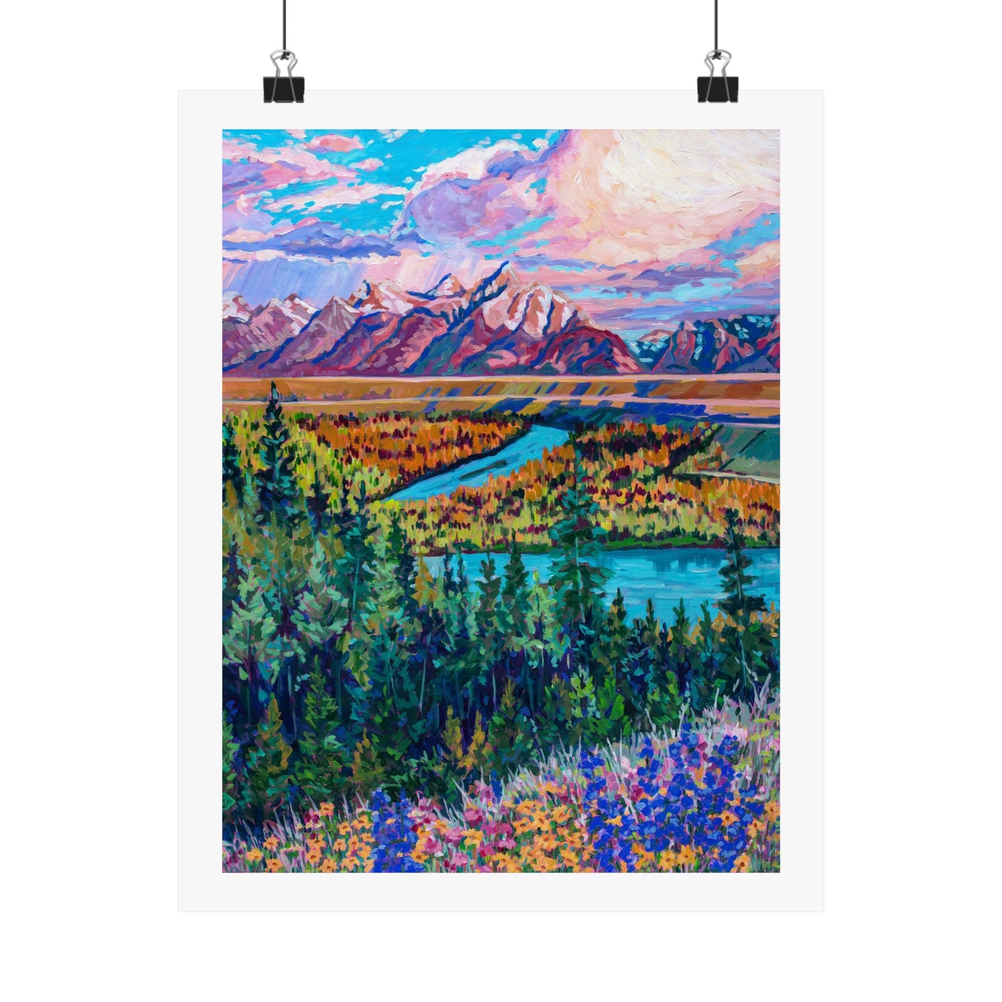 Snake River overlook Grand Teton National Park— Fine Art Matte Paper Reproduction