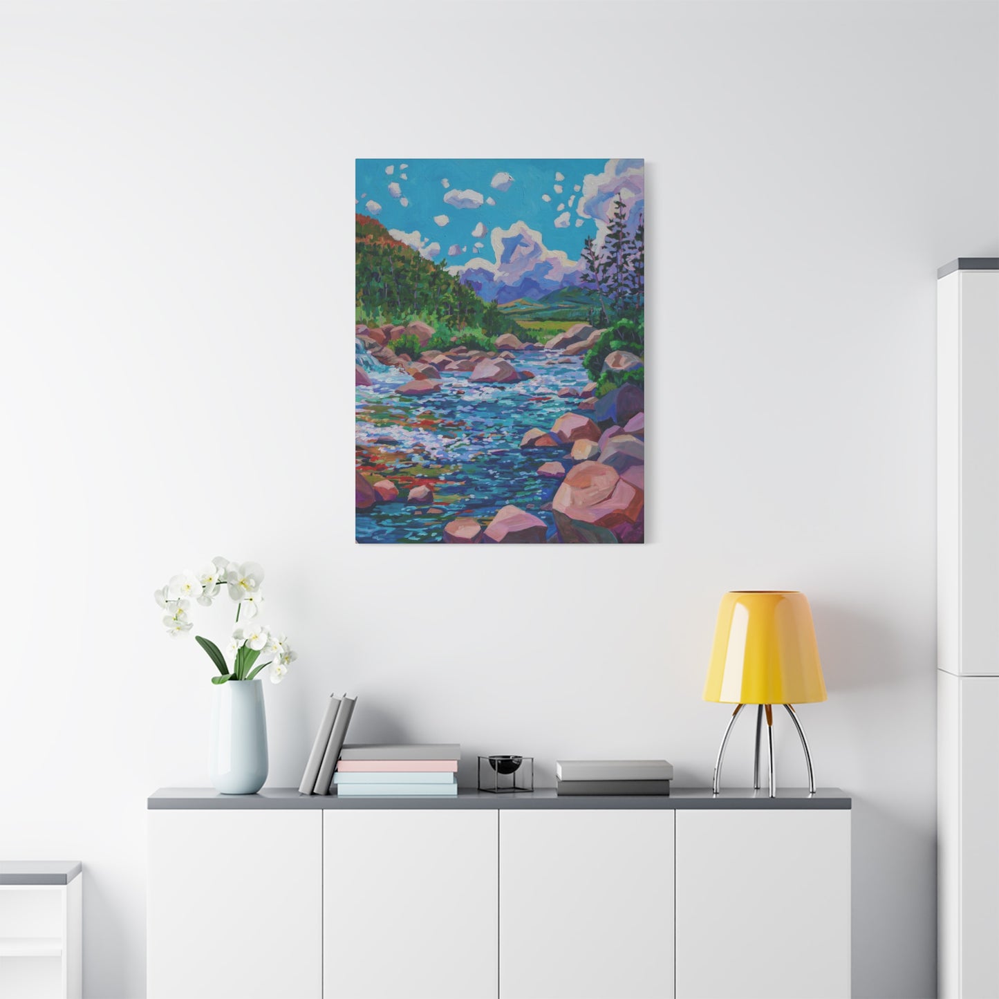 Alpine Falls Left—Matte Canvas, Stretched, 1.25"