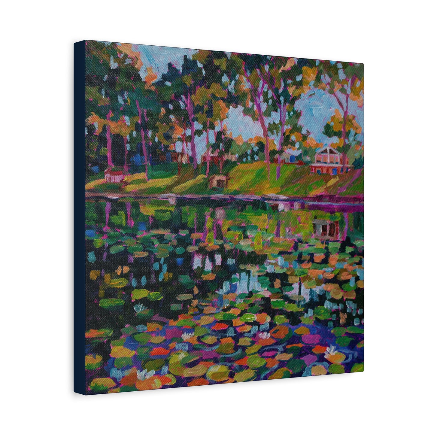 Lily pads on Pine Hill Lake—Matte Canvas, Stretched, 1.25"