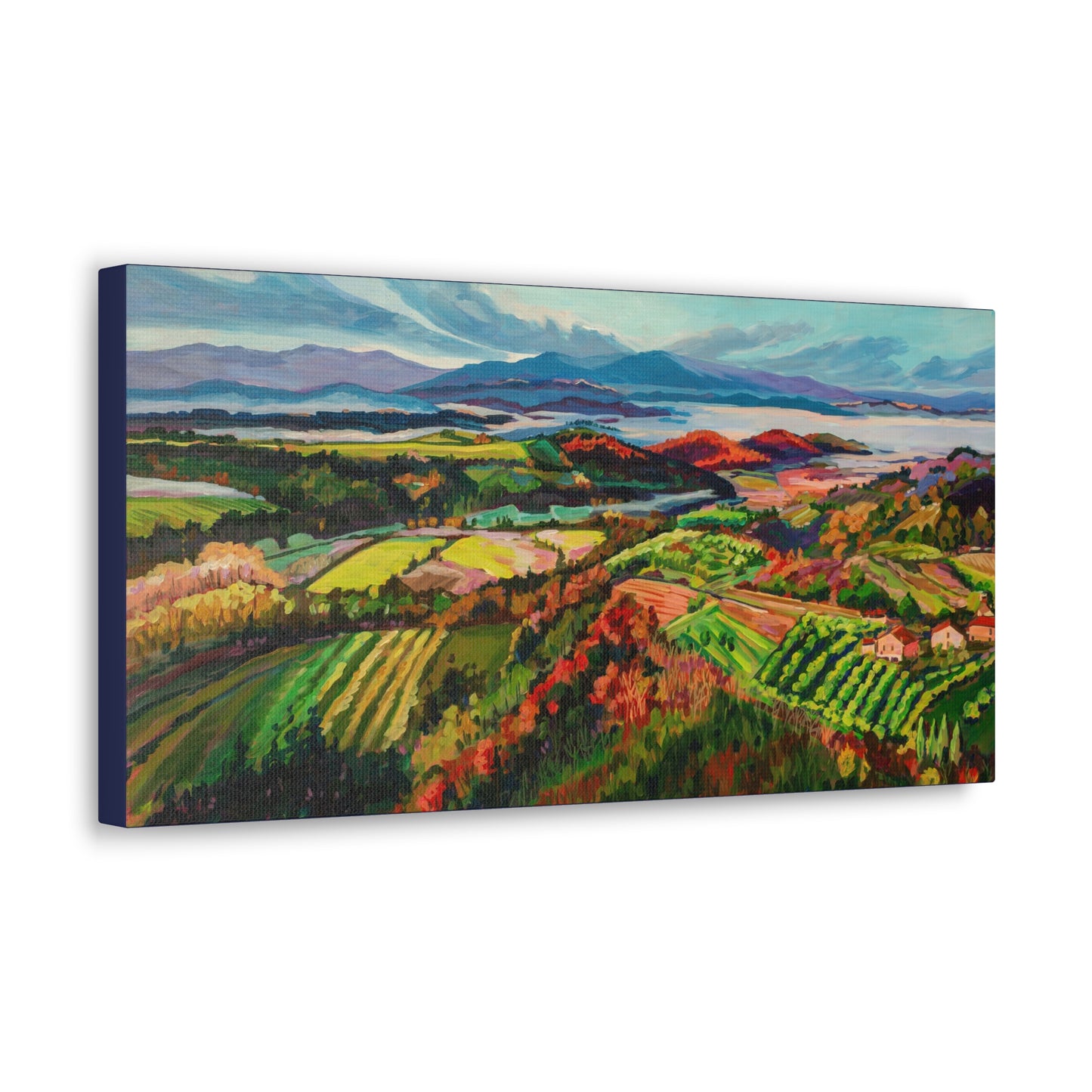 Morning Mist over Tuscany 1— Gallery Wrapped Canvas Reproduction