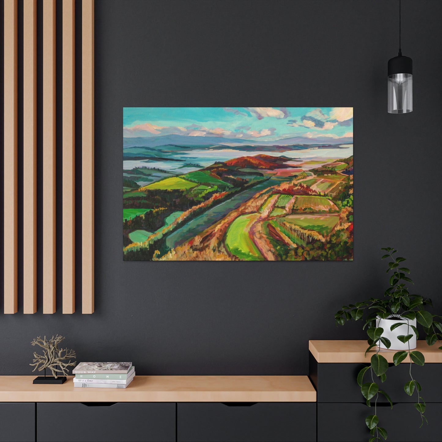 Morning Mist over Tuscany 2— Gallery Wrapped Canvas Reproduction