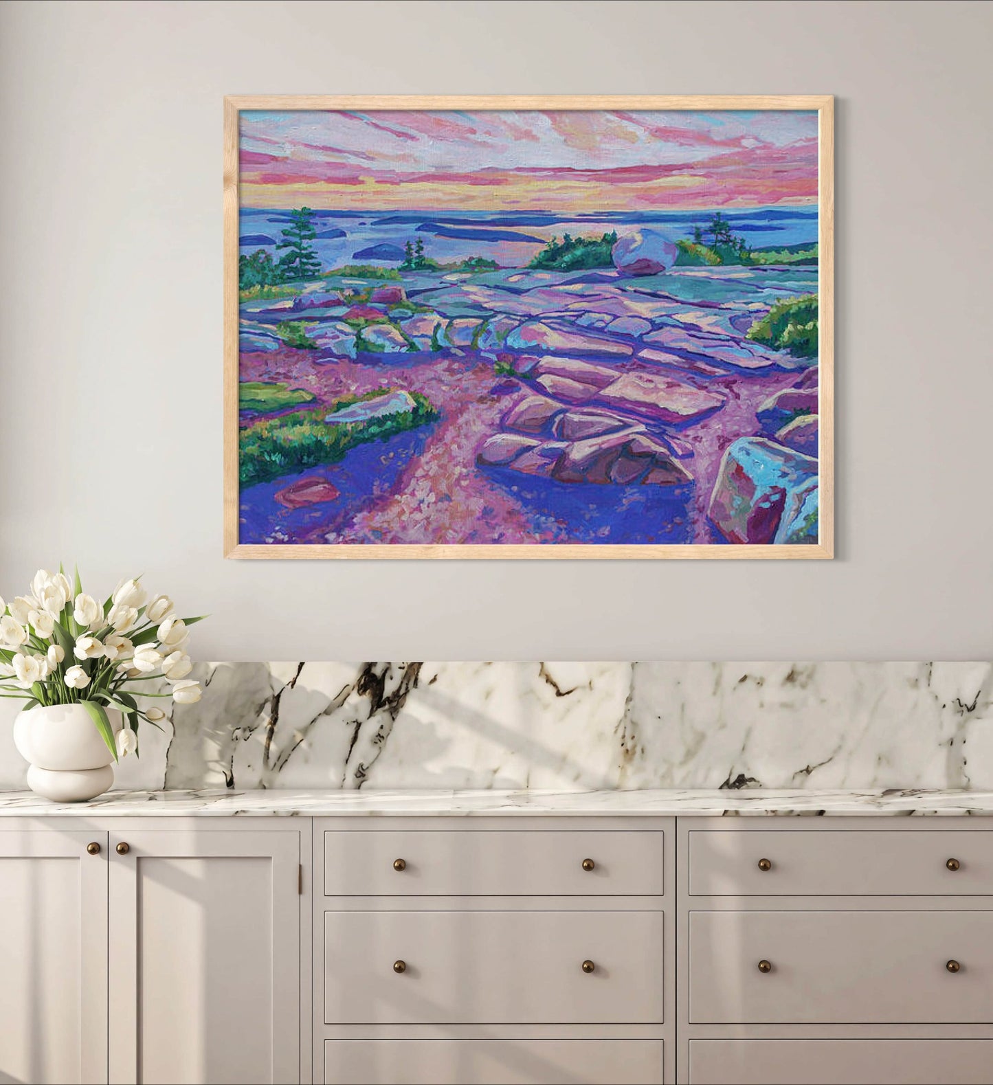 Cadillac Summit Sunrise, Acadia original painting