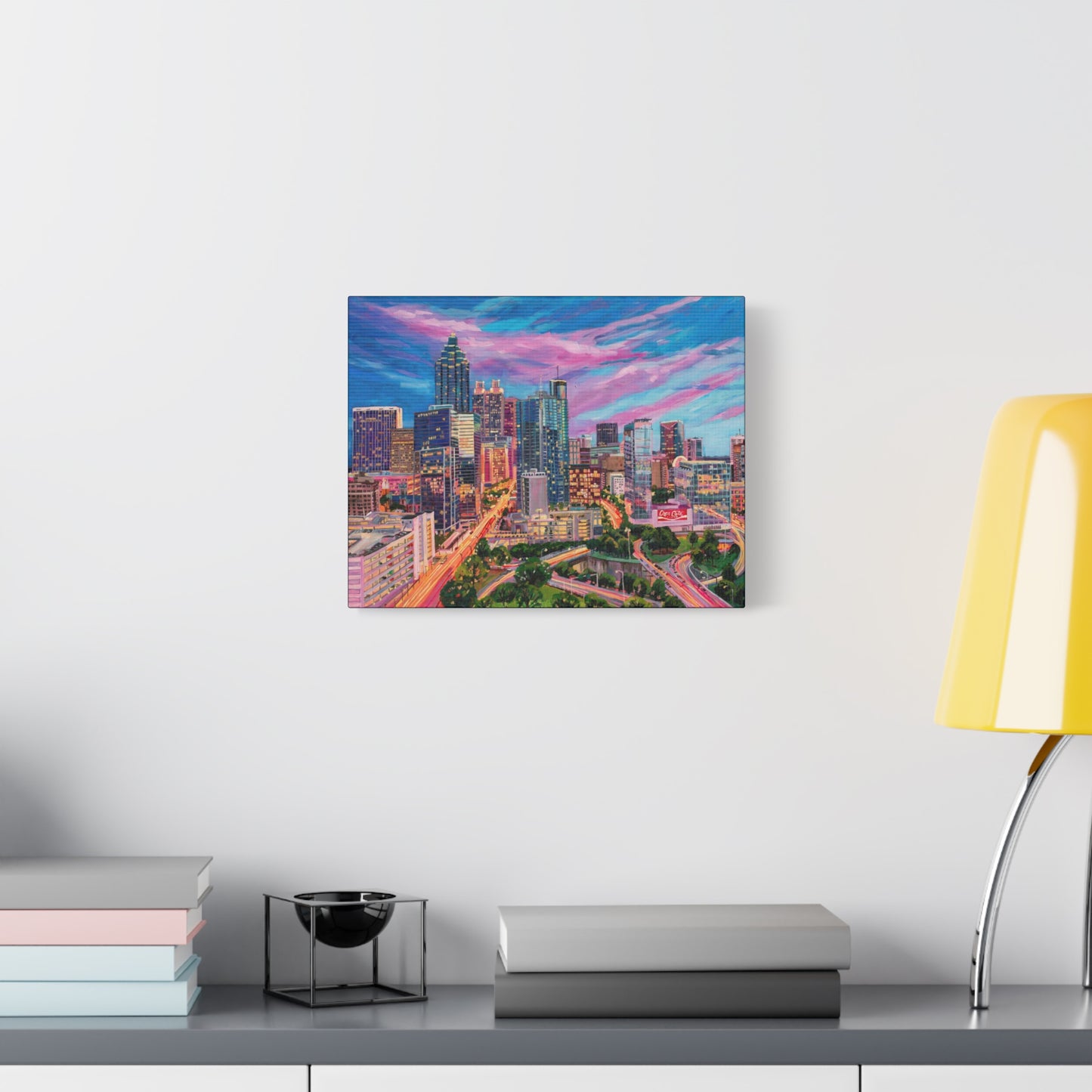Downtown Atlanta Skyline- along Peachtree Street—Matte Canvas, Stretched, 1.25"