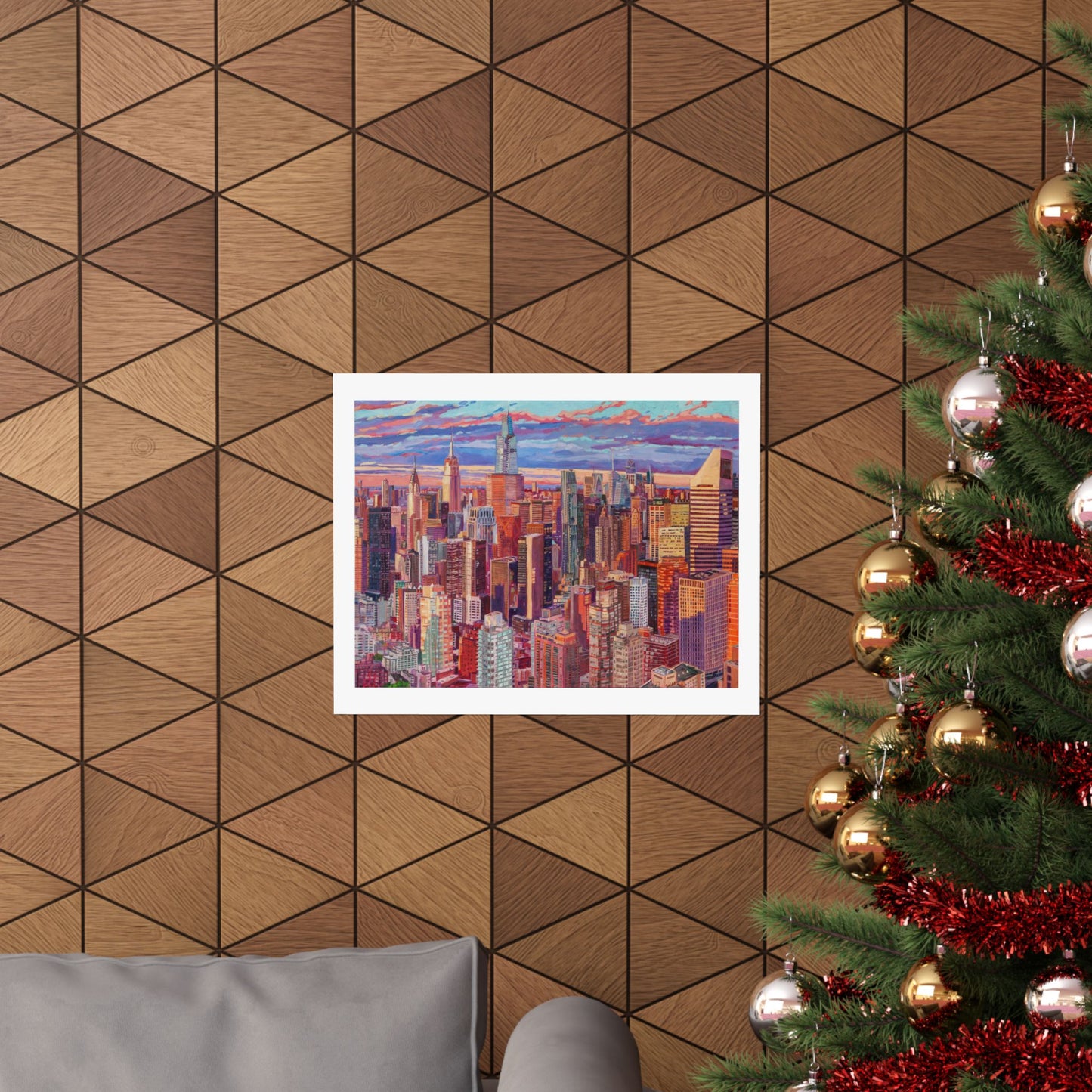 Midtown Manhattan Sunrise- right panel—Matte Horizontal Posters