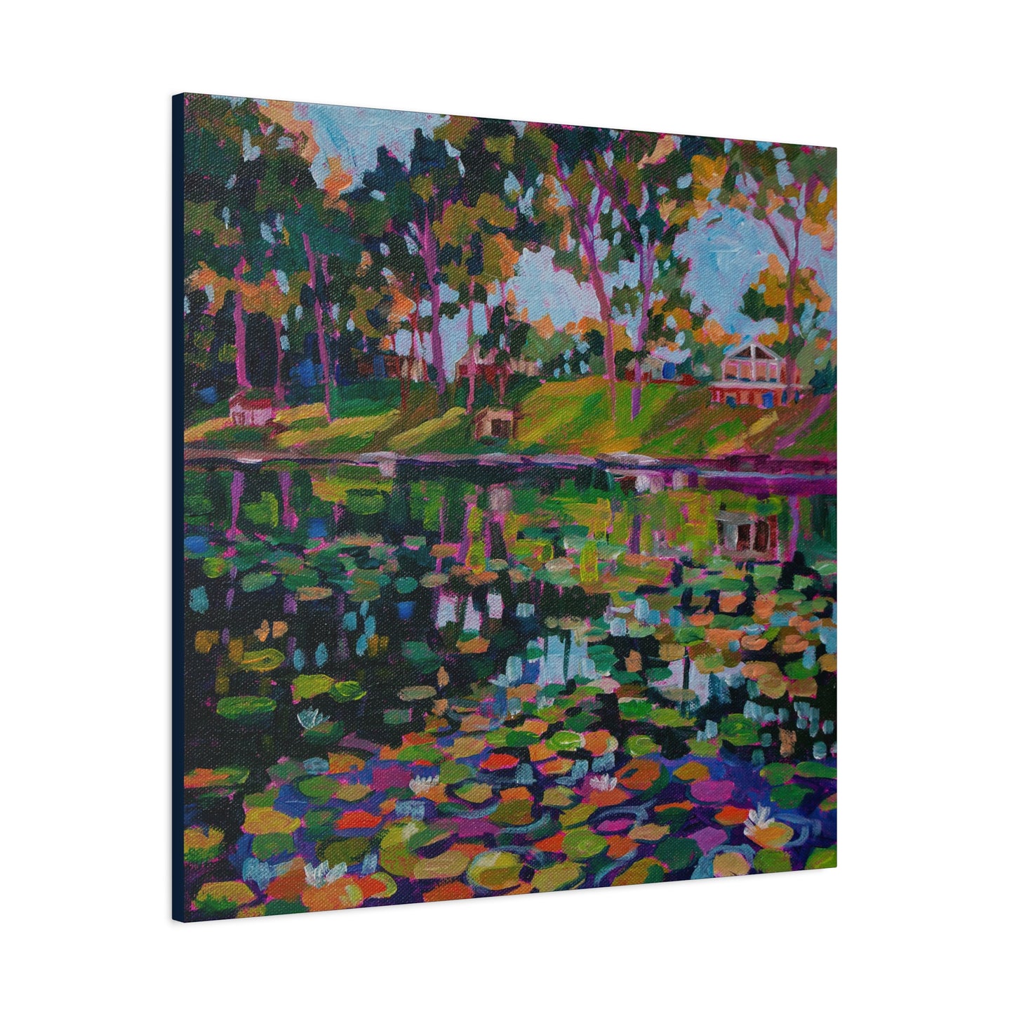 Lily pads on Pine Hill Lake—Matte Canvas, Stretched, 1.25"