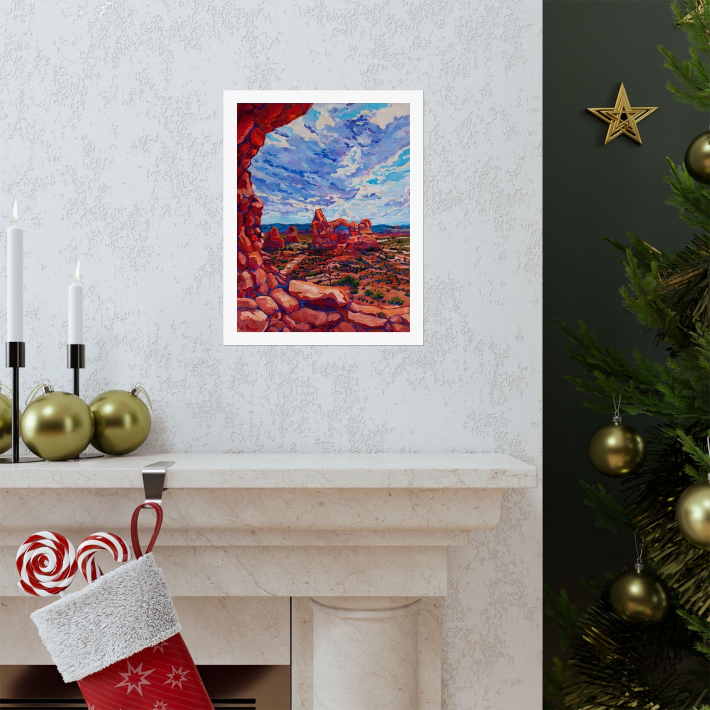 Turret Arch from North Window— Fine Art Matte Paper Reproduction