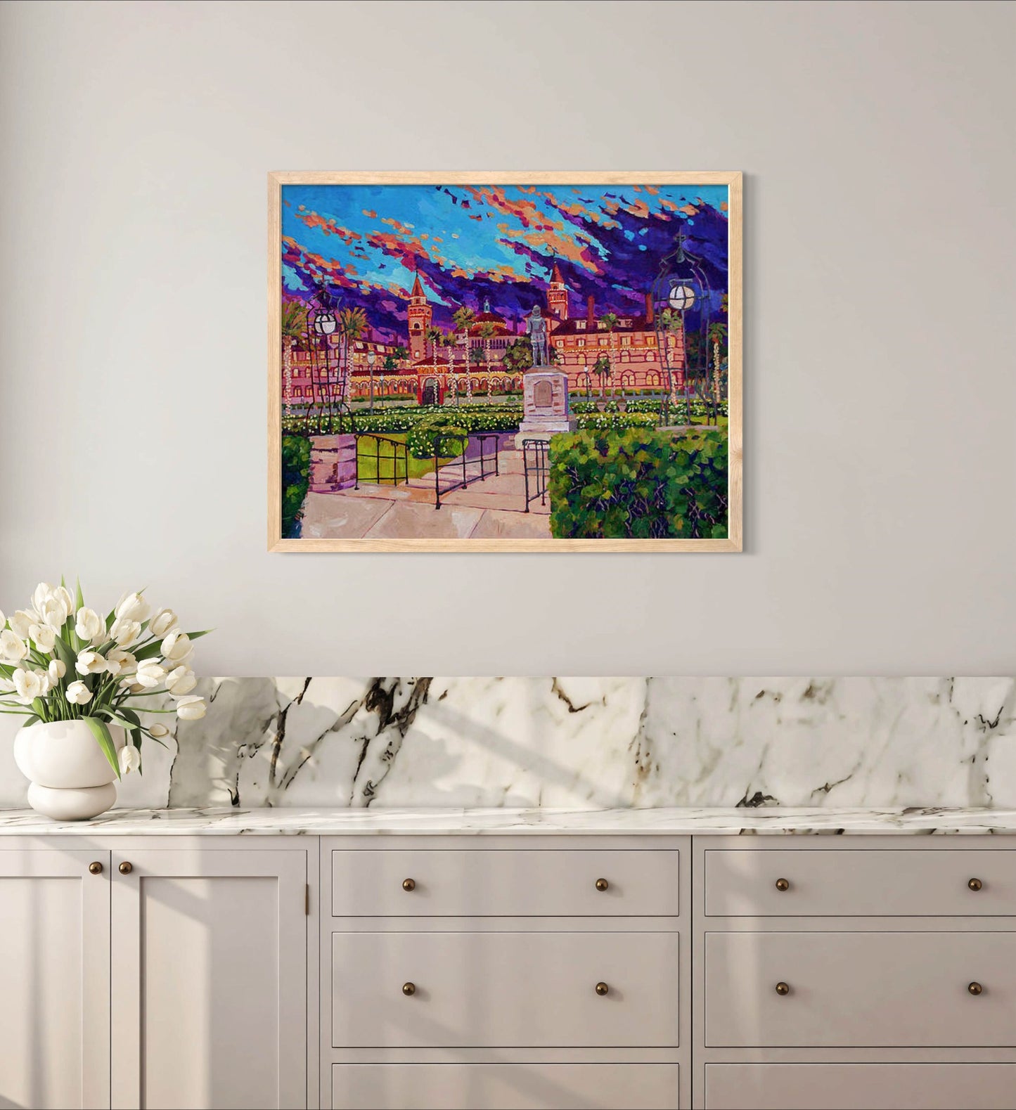Flagler College at Dusk original painting