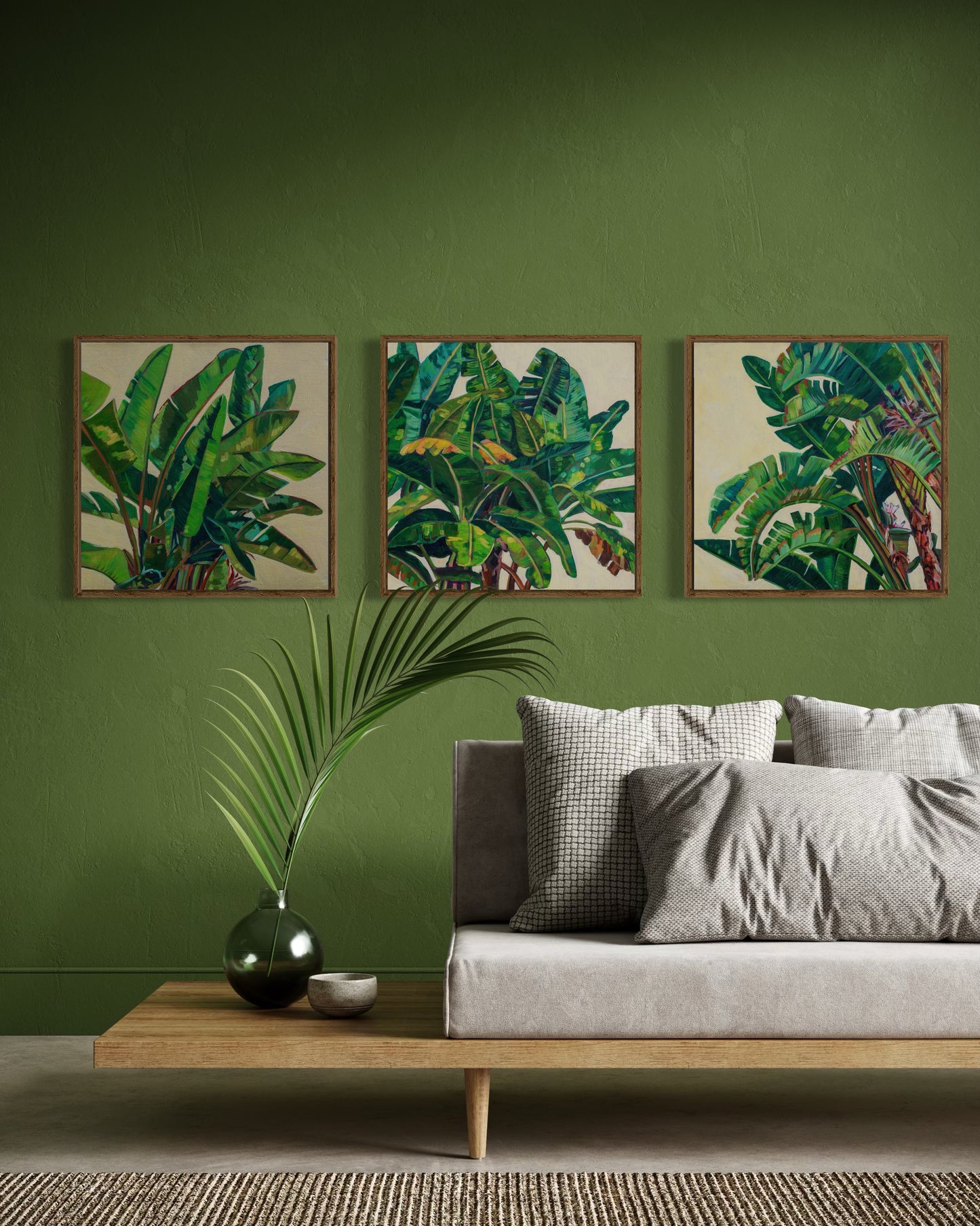 Palm detail #13 (Banana tree) original painting