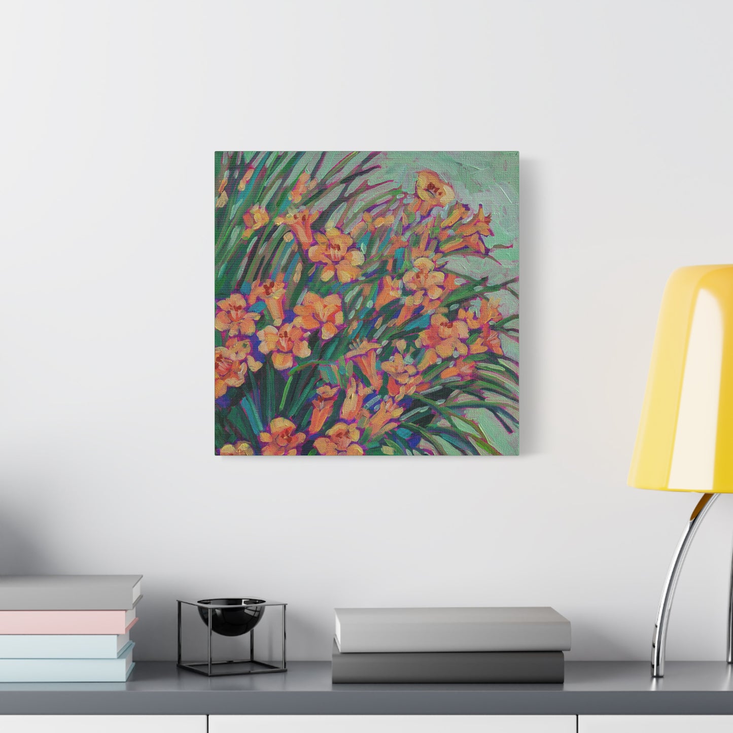 Yellow Daylilies Floral —Matte Canvas, Stretched, 1.25"