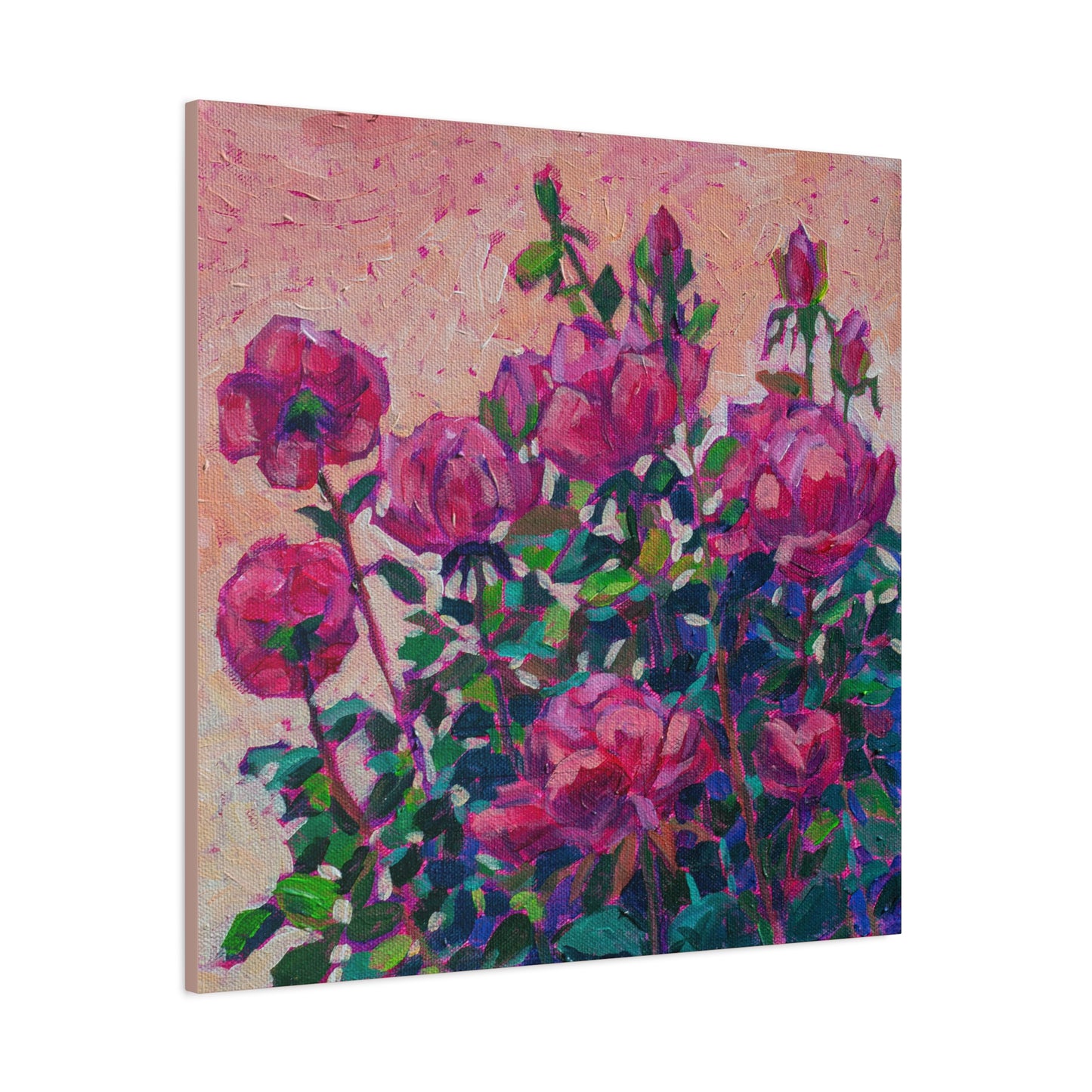 Rose Color glasses Floral —Matte Canvas, Stretched, 1.25"
