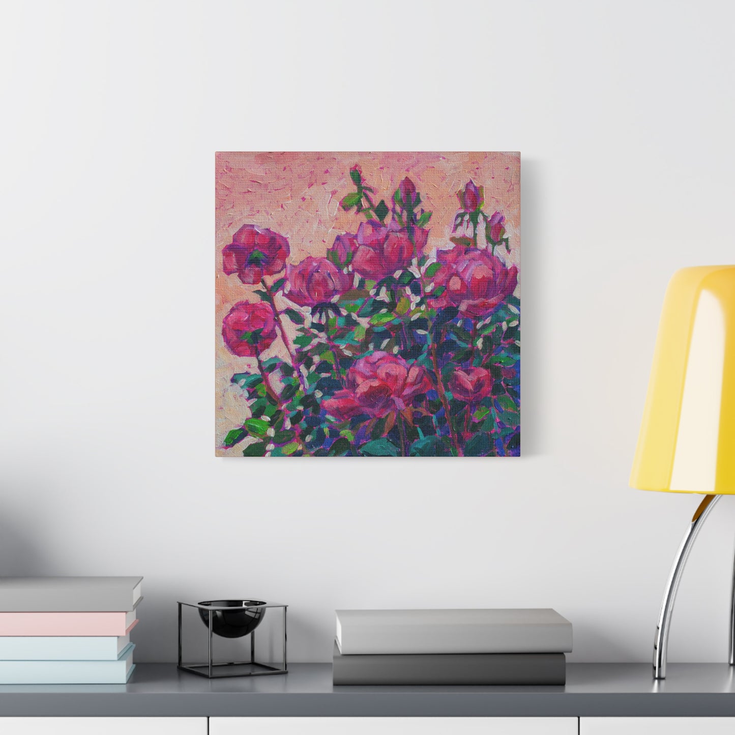 Rose Color glasses Floral —Matte Canvas, Stretched, 1.25"