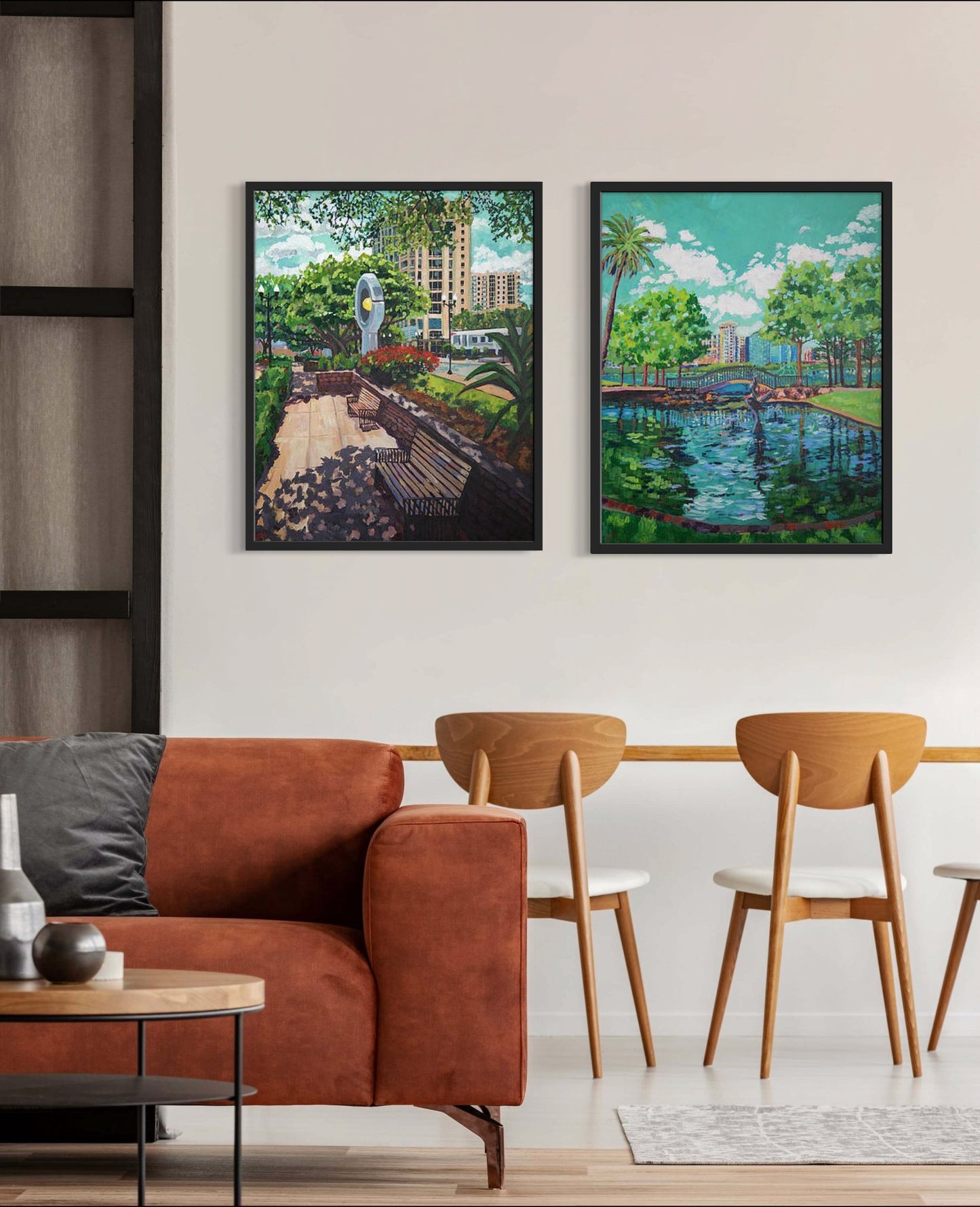 Waiting for Bigger Things original painting of Lake Eola in downtown Orlando
