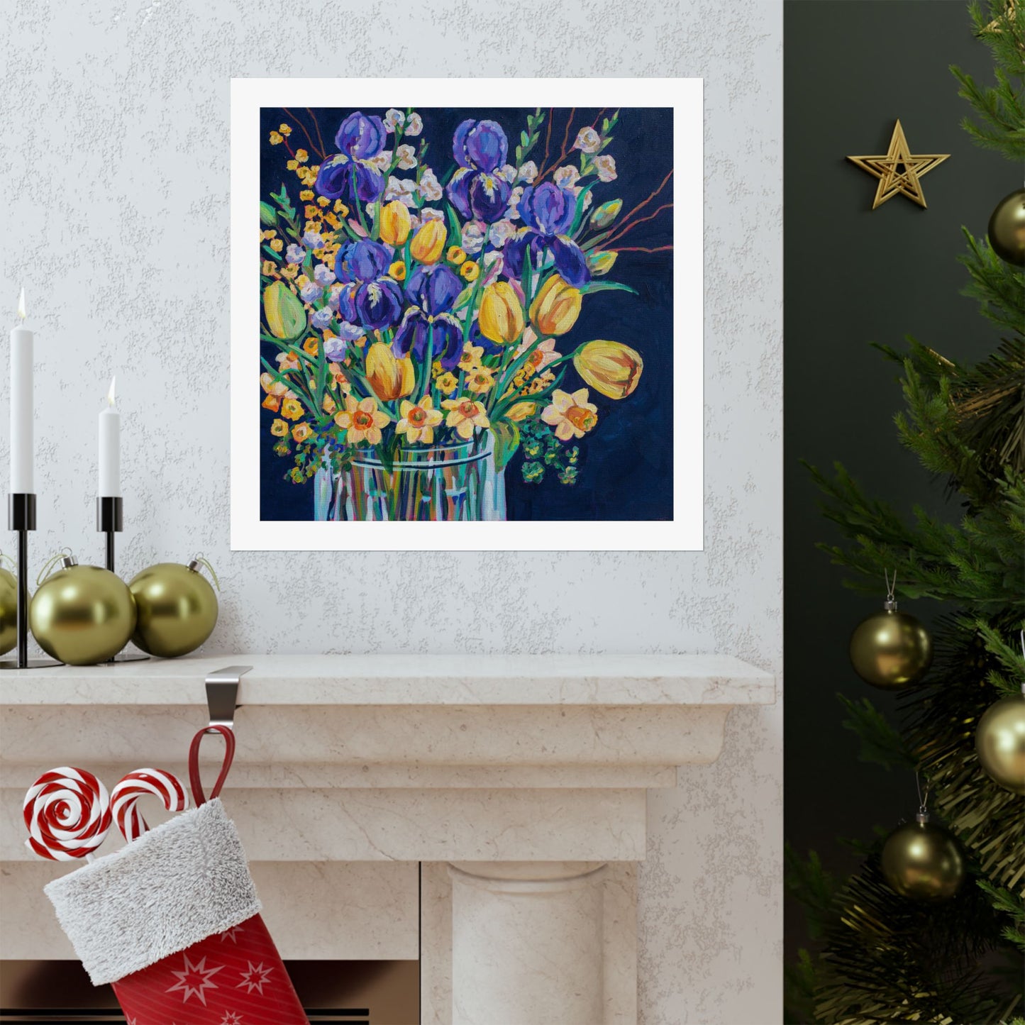 Spring Blooms Still life.— Matte Paper Poster Reproduction